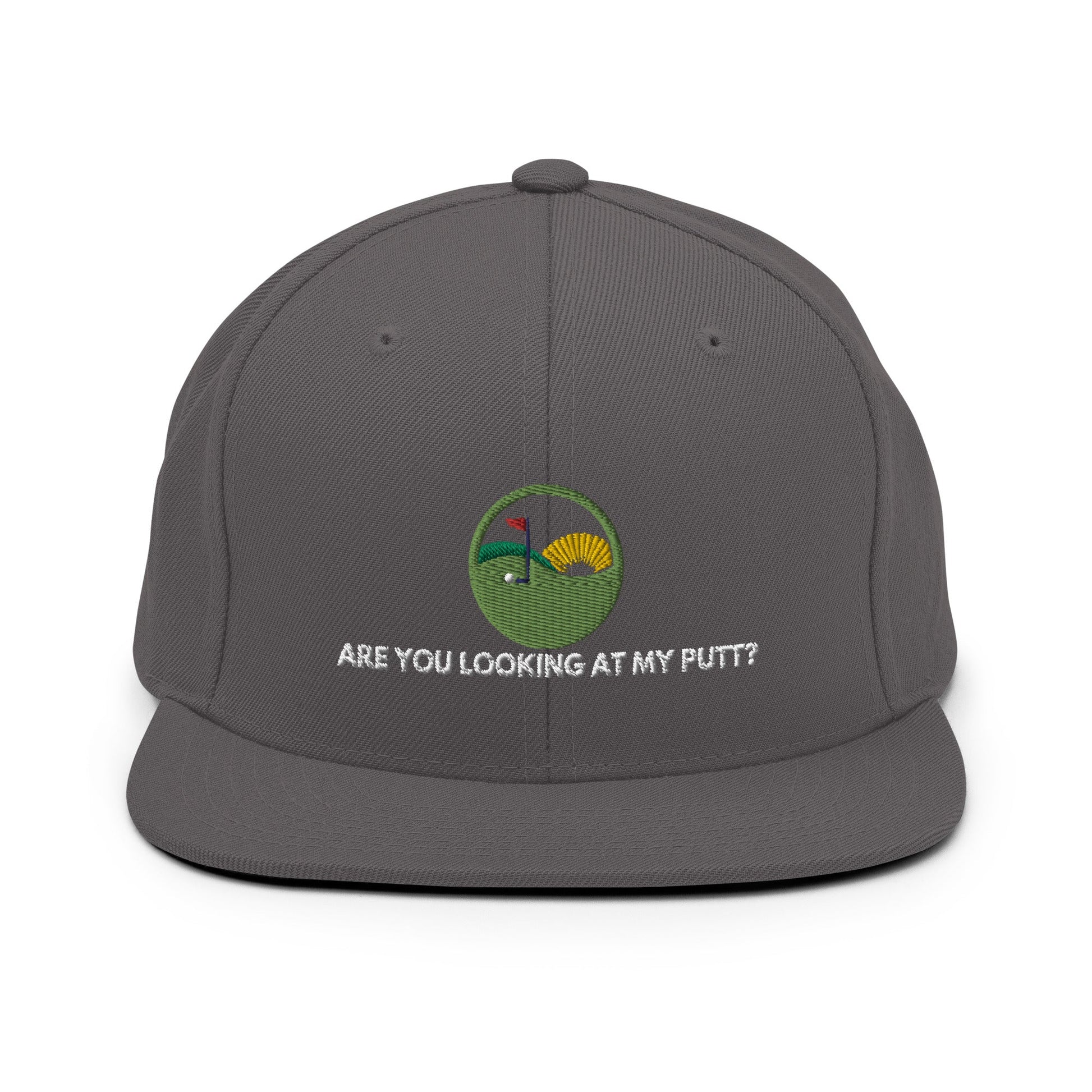 Funny Golfer Gifts  Snapback Hat Dark Grey Are you looking at my putt Snapback Hat