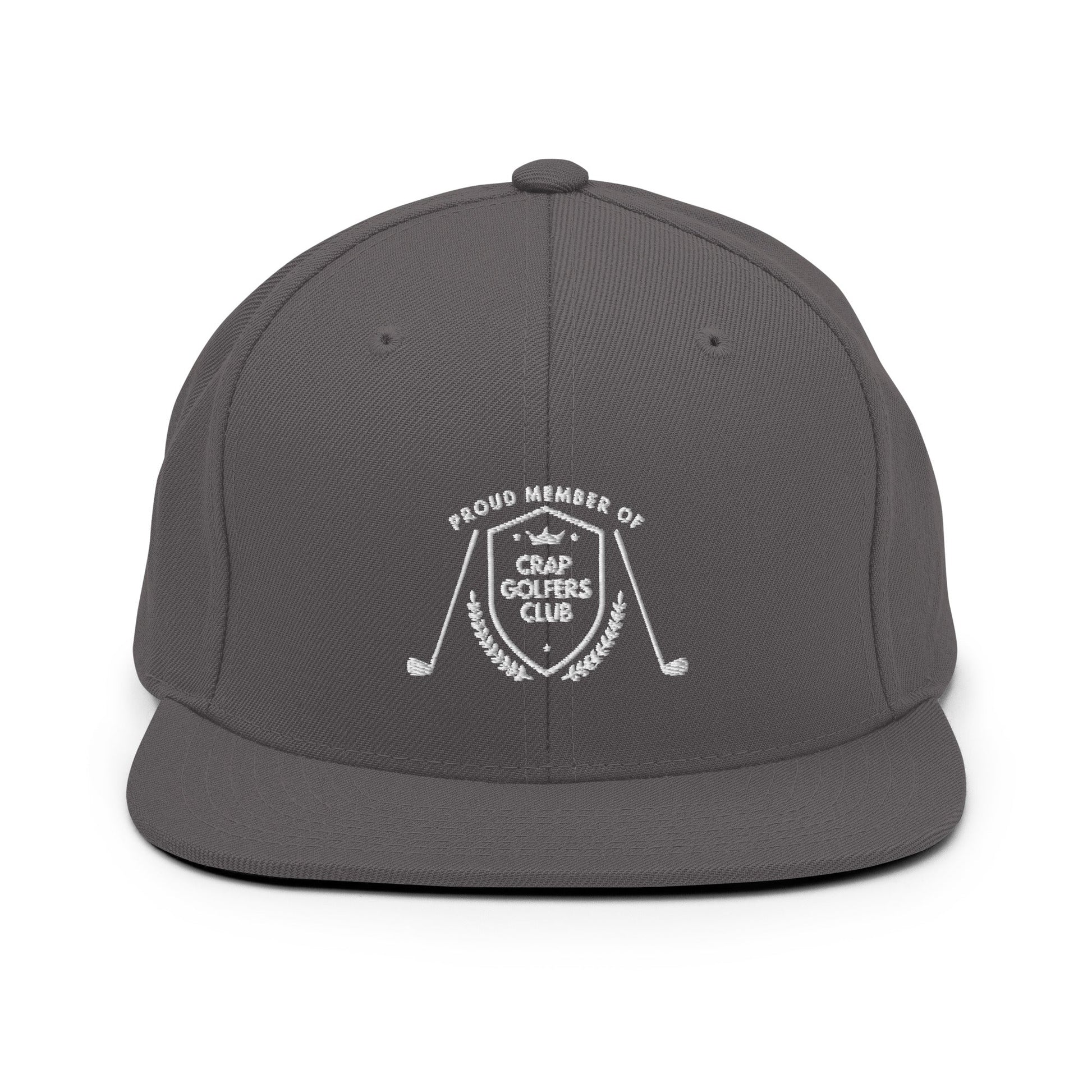 Funny Golfer Gifts  Snapback Hat Dark Grey Crap Golfers Club Snapback Hat