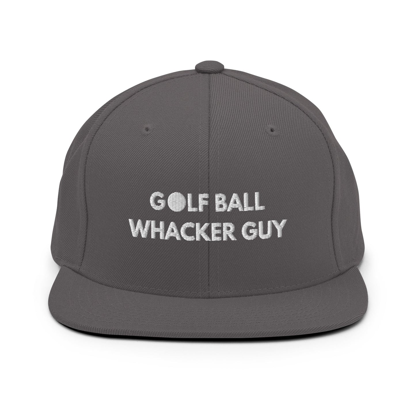Funny Golfer Gifts  Snapback Hat Dark Grey Golf Ball Whacker Guy Hat Snapback Hat