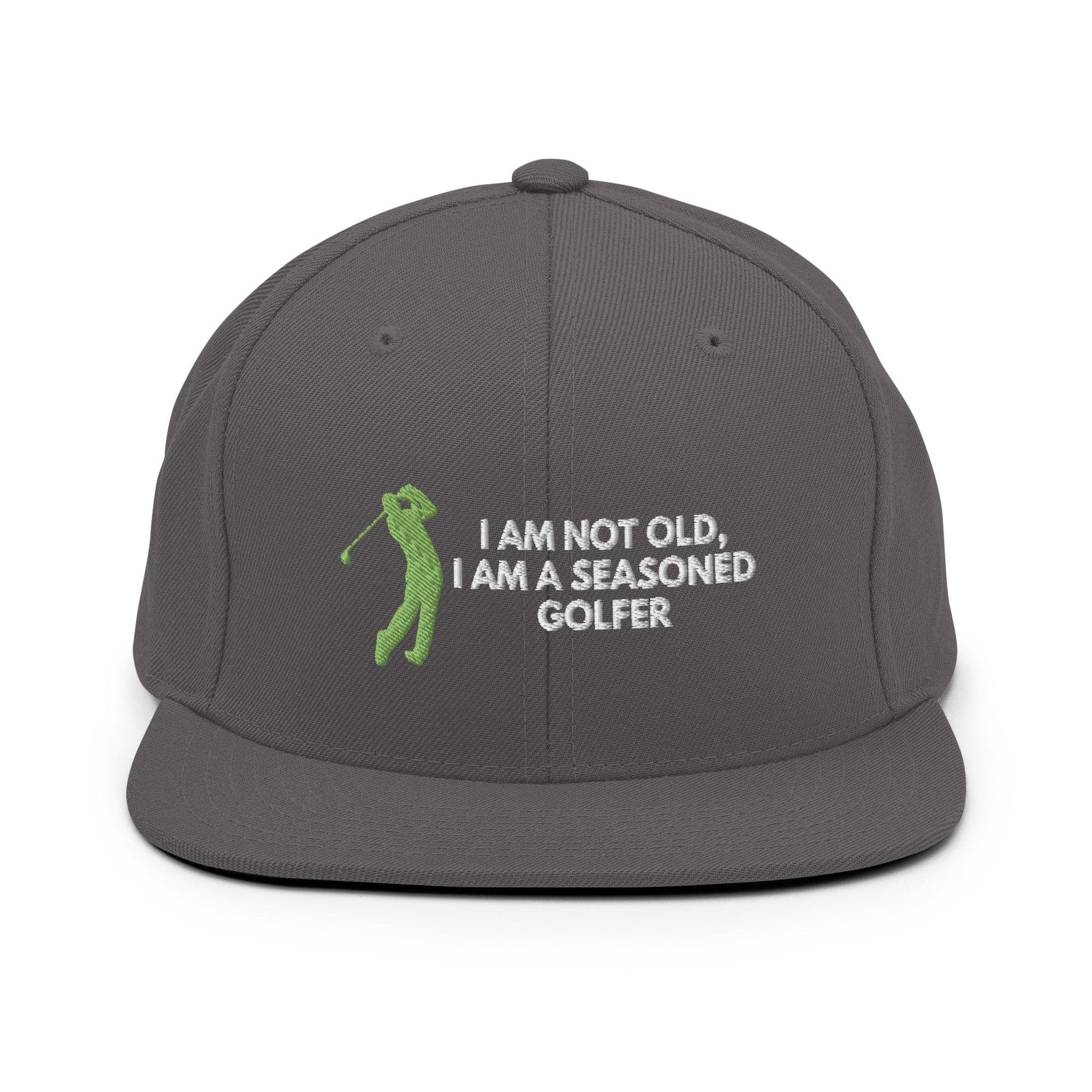 Funny Golfer Gifts  Snapback Hat Dark Grey Im Not Old I Am A Seasoned Golfer Hat Snapback Hat