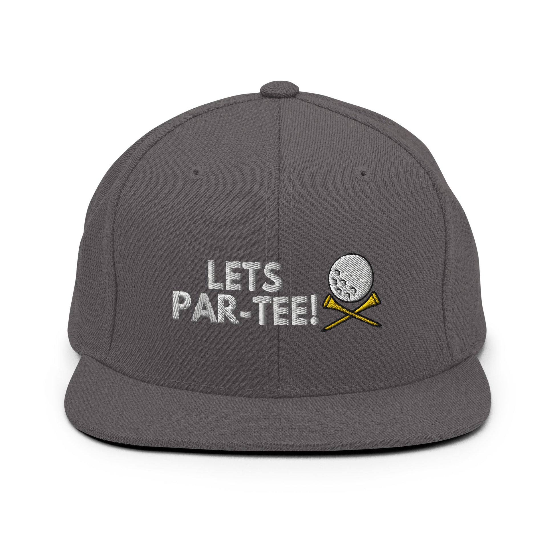 Funny Golfer Gifts  Snapback Hat Dark Grey Lets Par-Tee Hat Snapback Hat