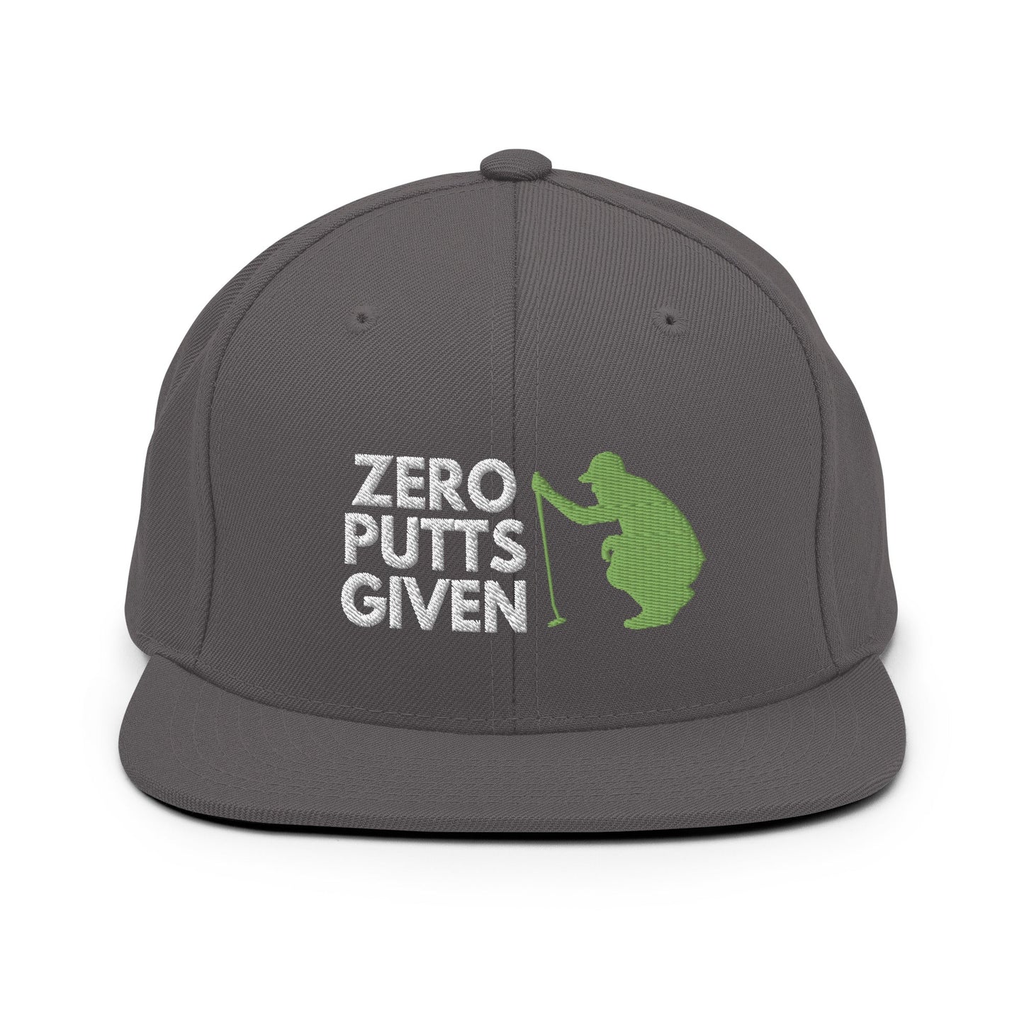 Funny Golfer Gifts  Snapback Hat Dark Grey Zero Putts Given Hat Snapback Hat