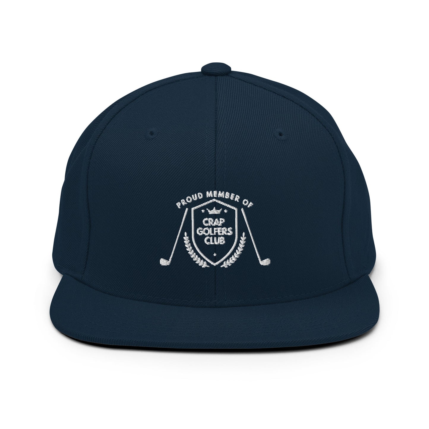 Funny Golfer Gifts  Snapback Hat Dark Navy Crap Golfers Club Snapback Hat