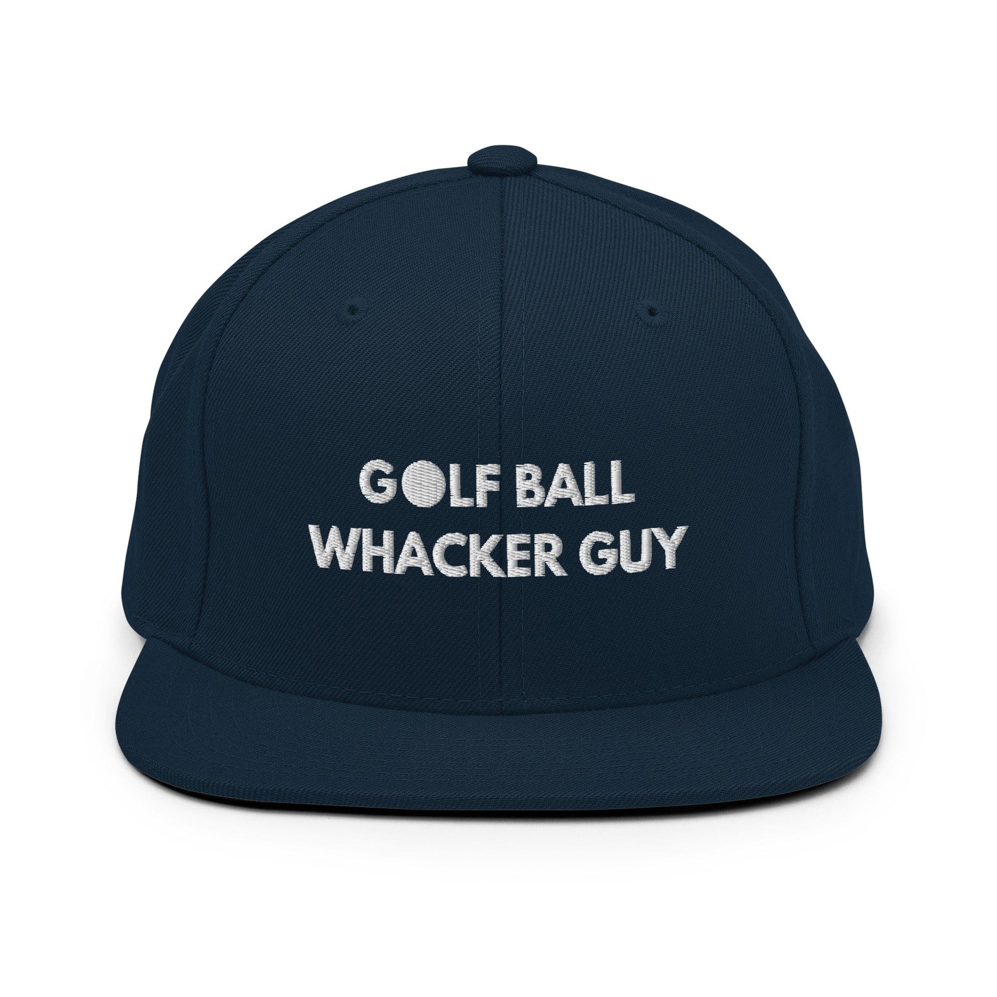 Funny Golfer Gifts  Snapback Hat Dark Navy Golf Ball Whacker Guy Hat Snapback Hat