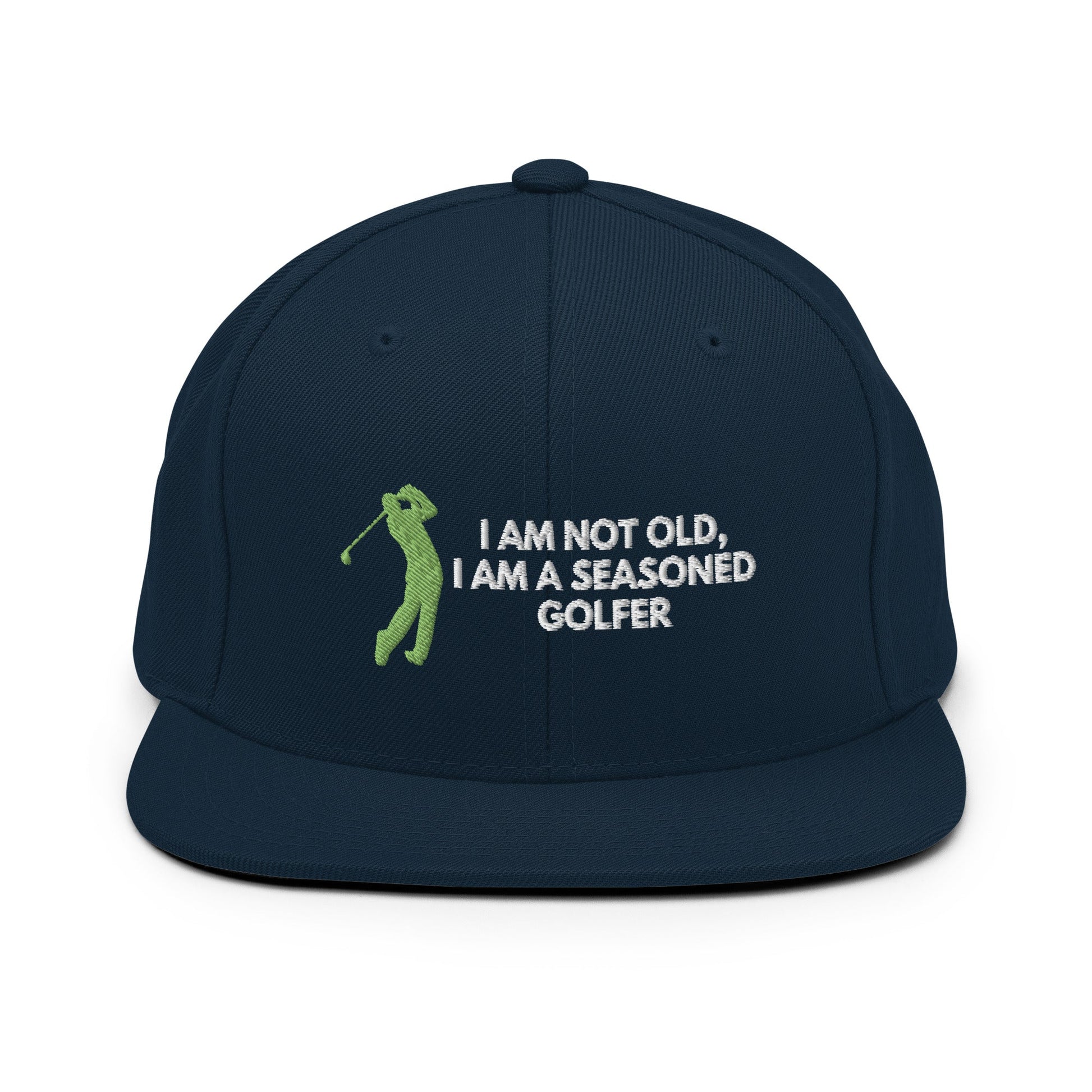 Funny Golfer Gifts  Snapback Hat Dark Navy Im Not Old I Am A Seasoned Golfer Hat Snapback Hat