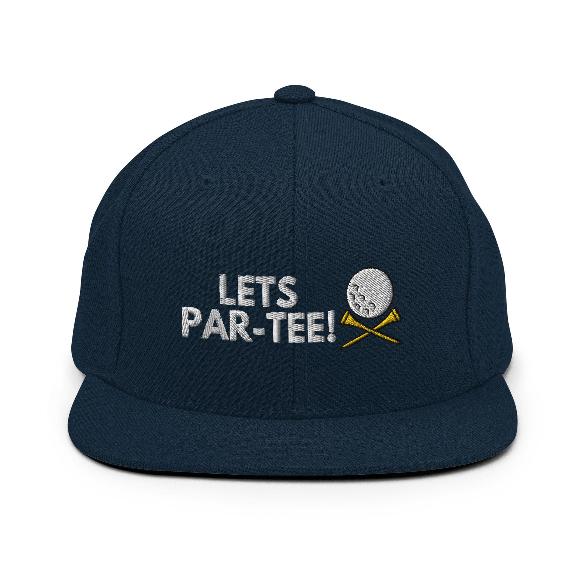 Funny Golfer Gifts  Snapback Hat Dark Navy Lets Par-Tee Hat Snapback Hat