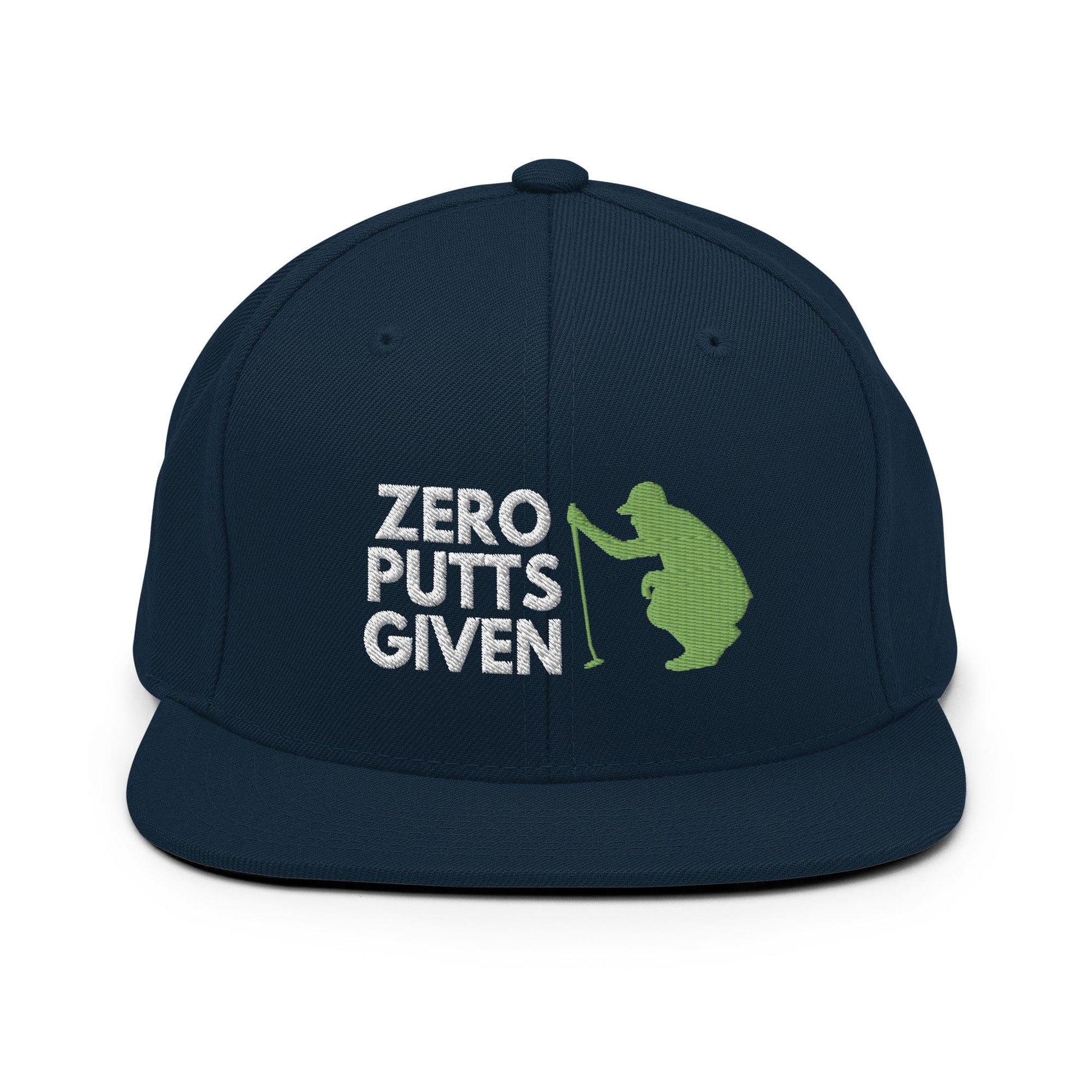 Funny Golfer Gifts  Snapback Hat Dark Navy Zero Putts Given Hat Snapback Hat