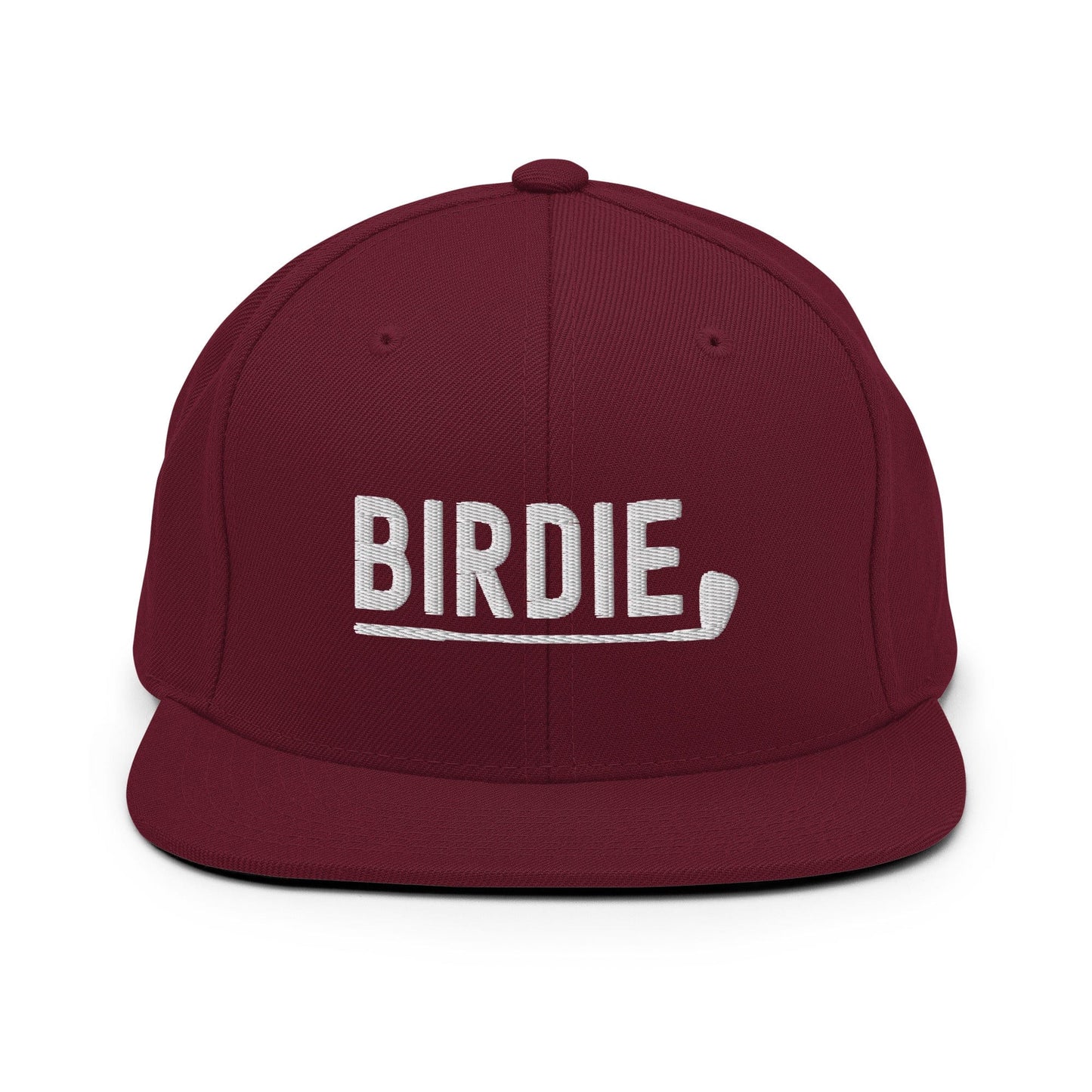 Funny Golfer Gifts  Snapback Hat Maroon Birdie Hat Snapback Hat