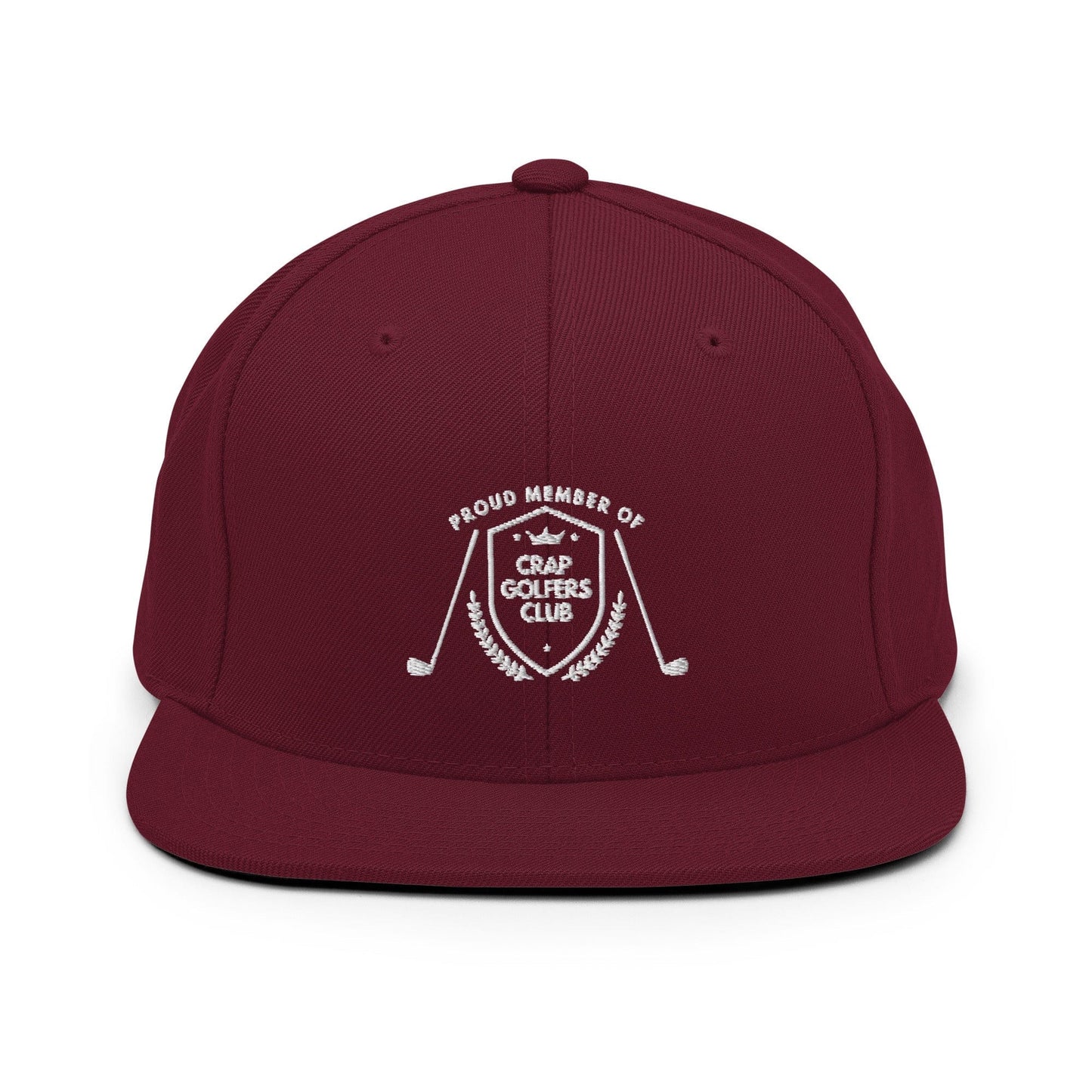 Funny Golfer Gifts  Snapback Hat Maroon Crap Golfers Club Snapback Hat