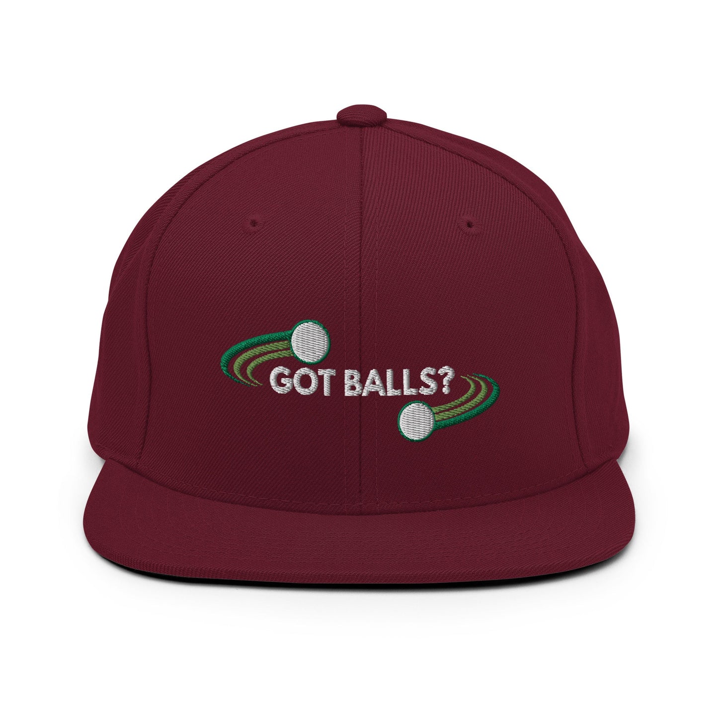Funny Golfer Gifts  Snapback Hat Maroon Got Balls Snapback Hat