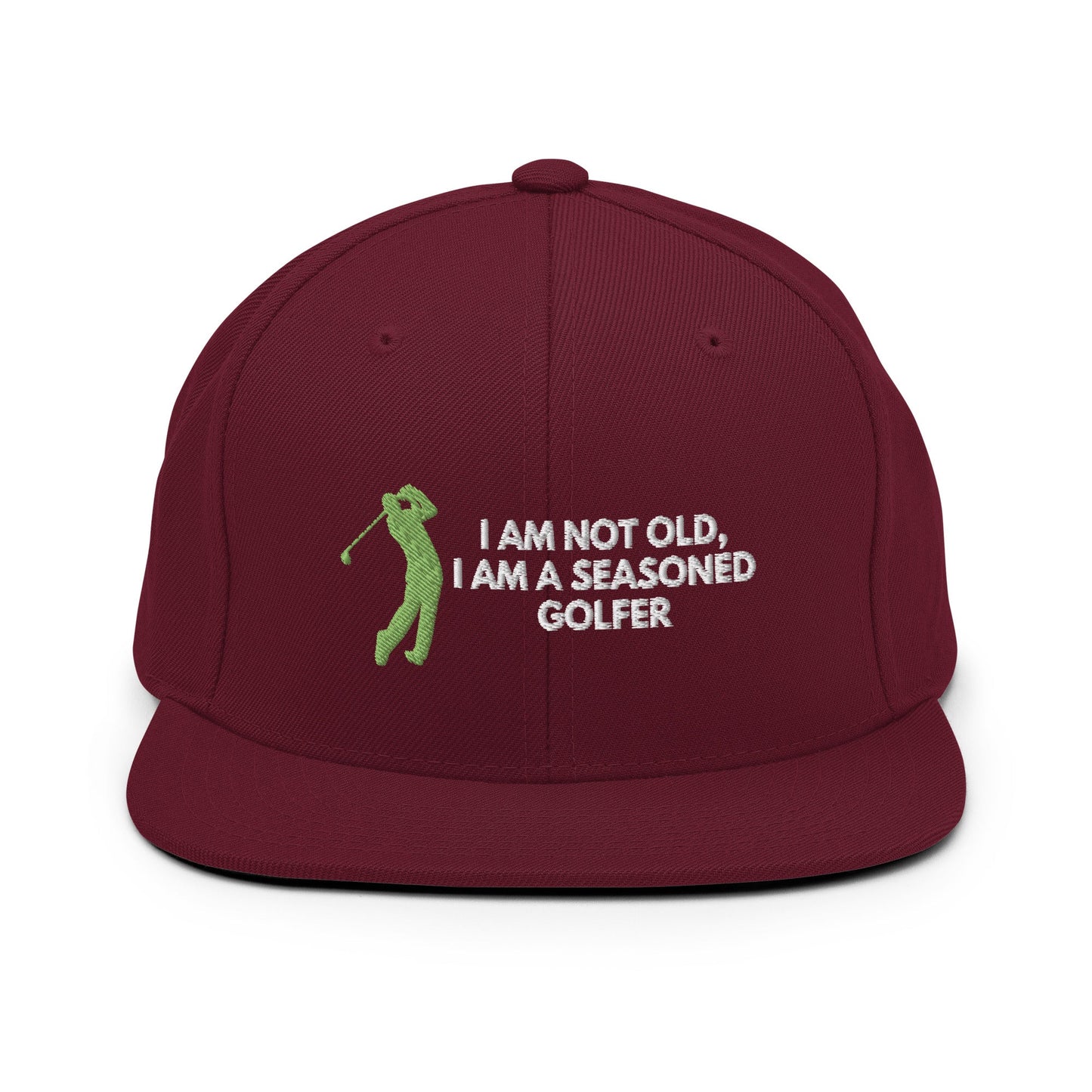 Funny Golfer Gifts  Snapback Hat Maroon Im Not Old I Am A Seasoned Golfer Hat Snapback Hat