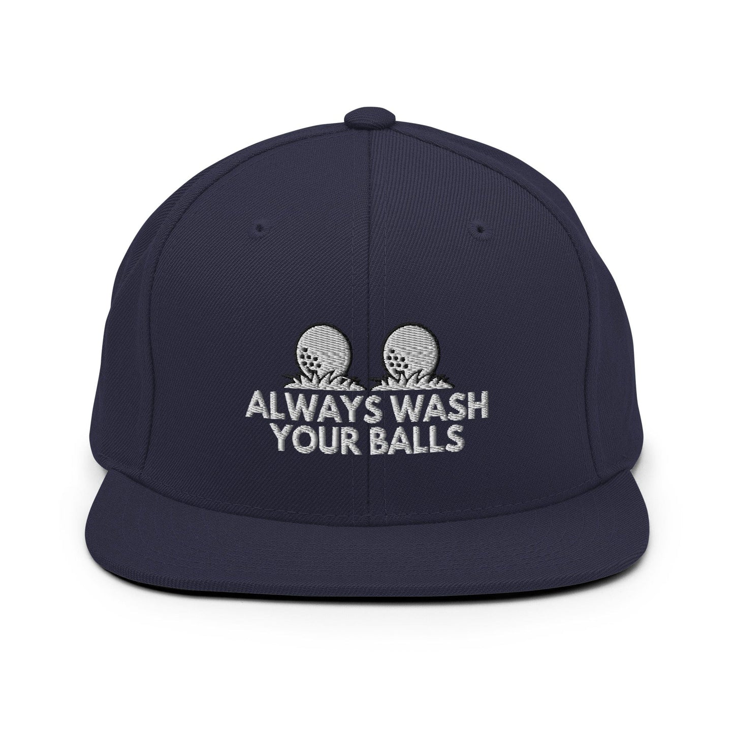 Funny Golfer Gifts  Snapback Hat Navy Always Wash Your Balls Hat Snapback Hat