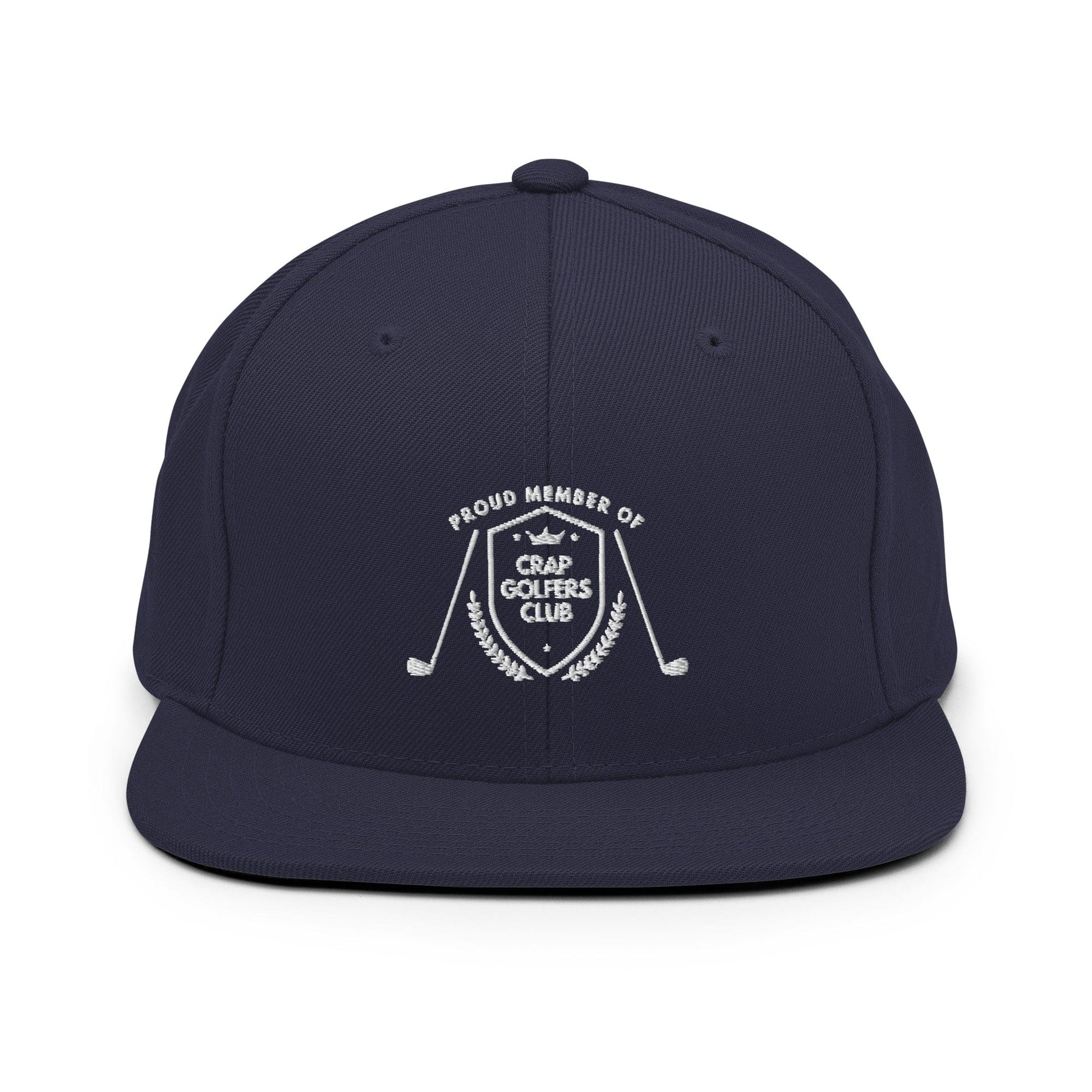 Funny Golfer Gifts  Snapback Hat Navy Crap Golfers Club Snapback Hat