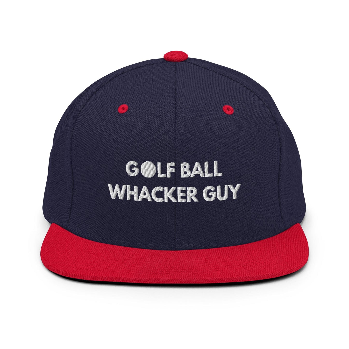 Funny Golfer Gifts  Snapback Hat Navy/ Red Golf Ball Whacker Guy Hat Snapback Hat