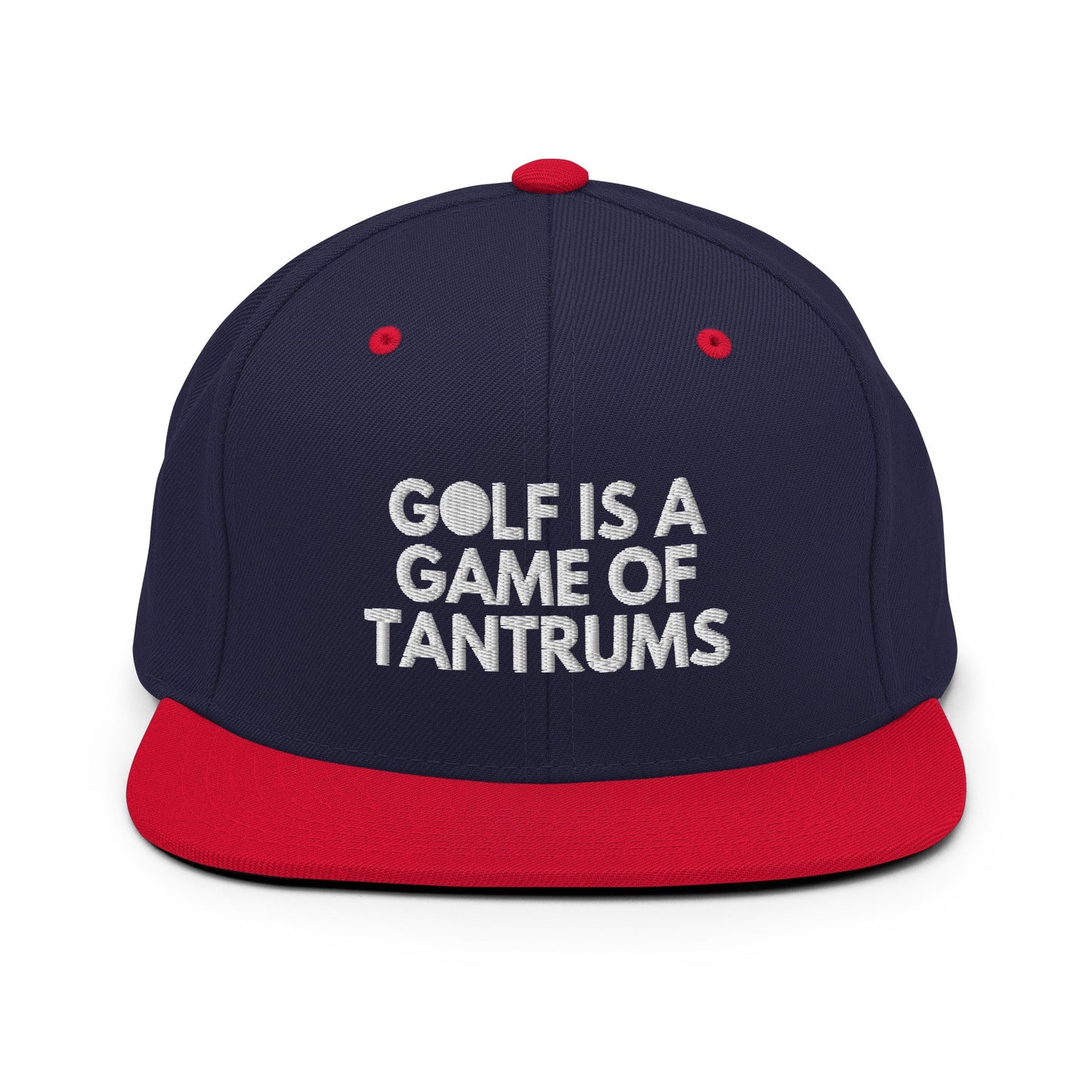 Funny Golfer Gifts  Snapback Hat Navy/ Red Golf Is A Game Of Tantrums Hat Snapback Hat