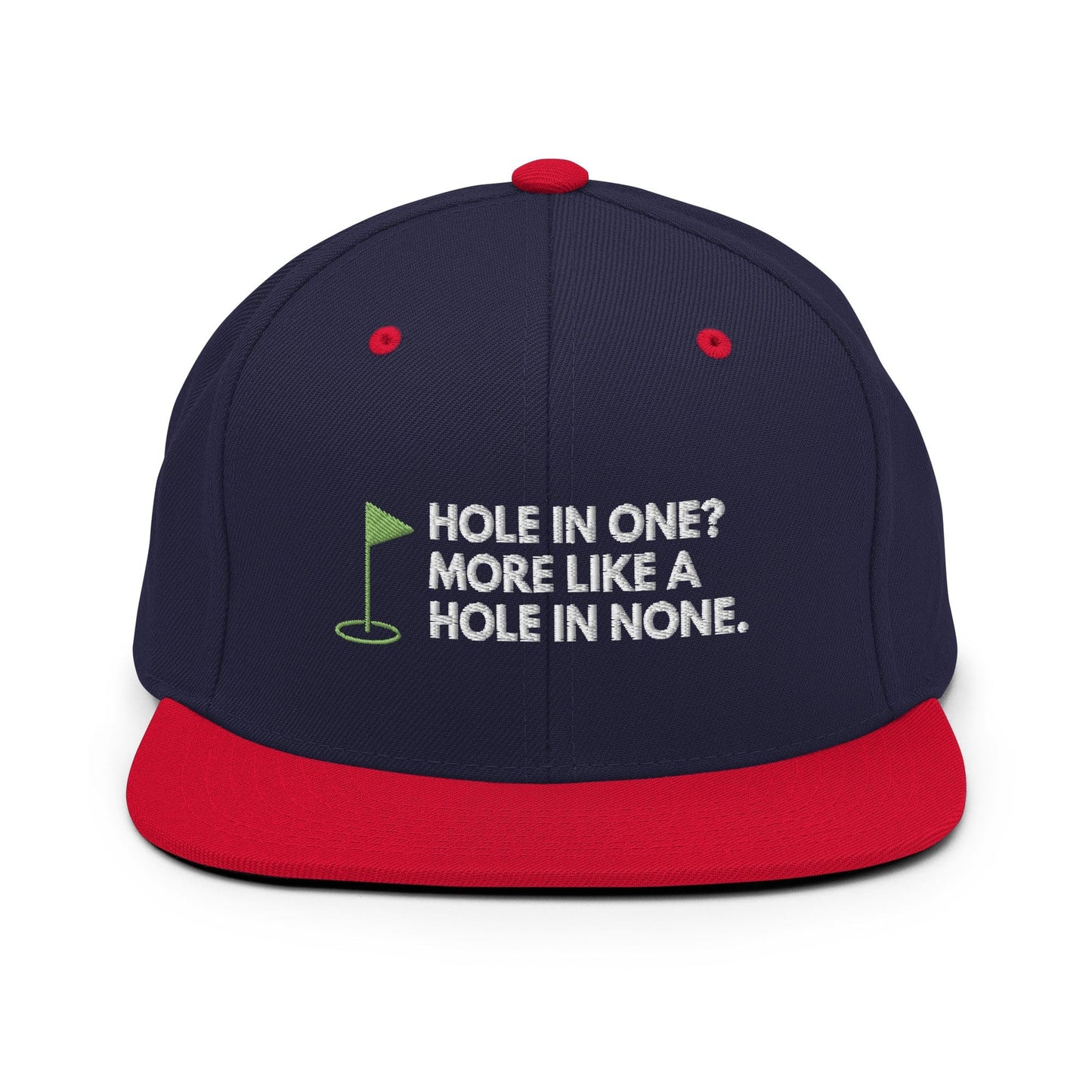 Funny Golfer Gifts  Snapback Hat Navy/ Red Hole In One More Like Hole In None Hat Snapback Hat