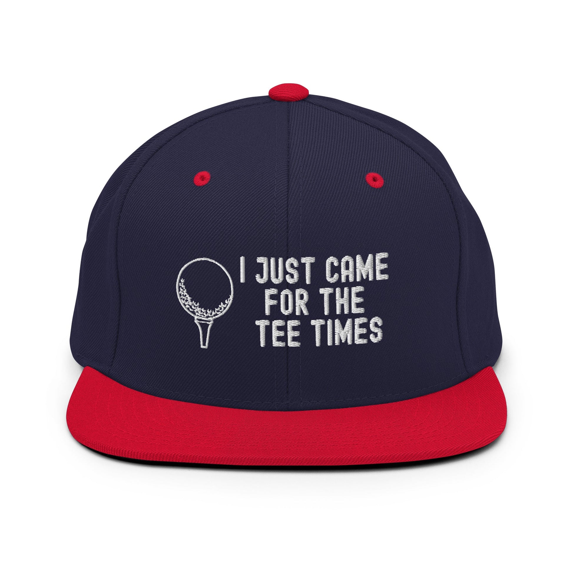 Funny Golfer Gifts  Snapback Hat Navy/ Red I Just Came For The Tee Times Snapback Hat