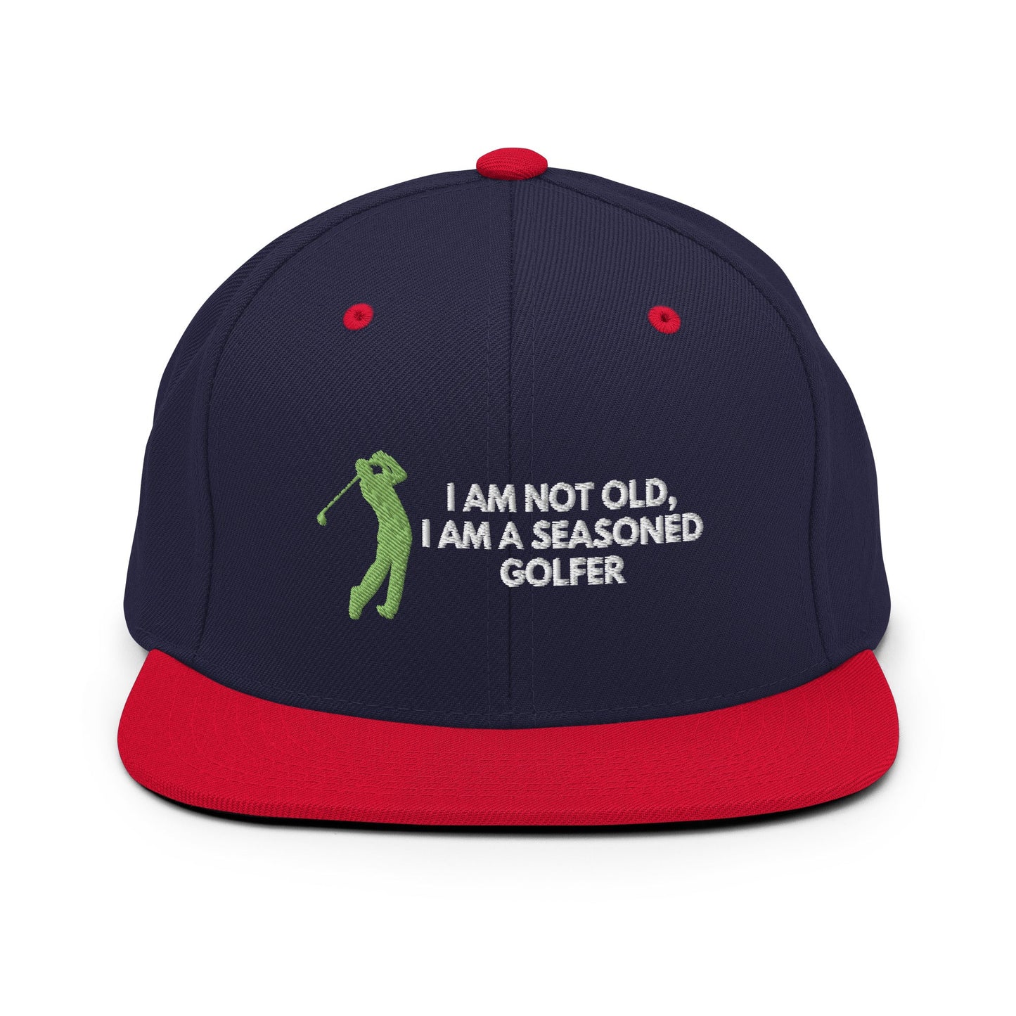 Funny Golfer Gifts  Snapback Hat Navy/ Red Im Not Old I Am A Seasoned Golfer Hat Snapback Hat