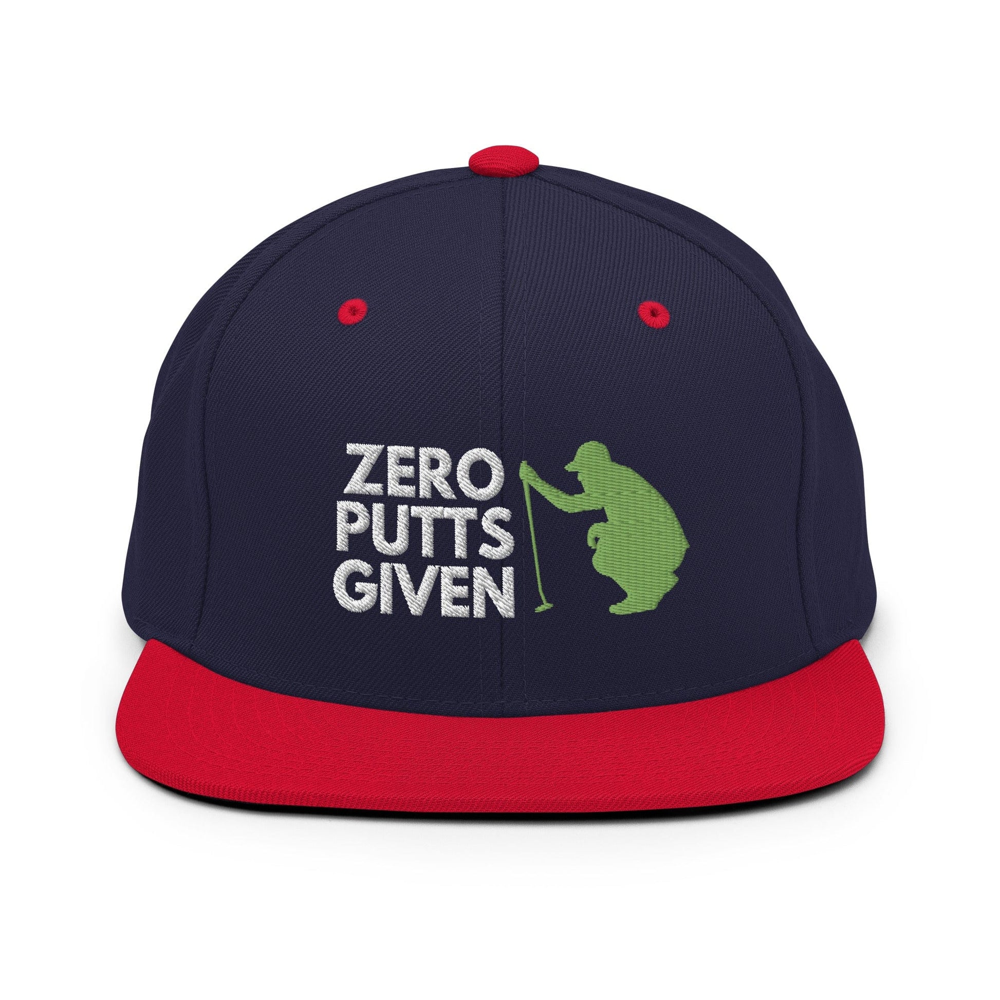 Funny Golfer Gifts  Snapback Hat Navy/ Red Zero Putts Given Hat Snapback Hat