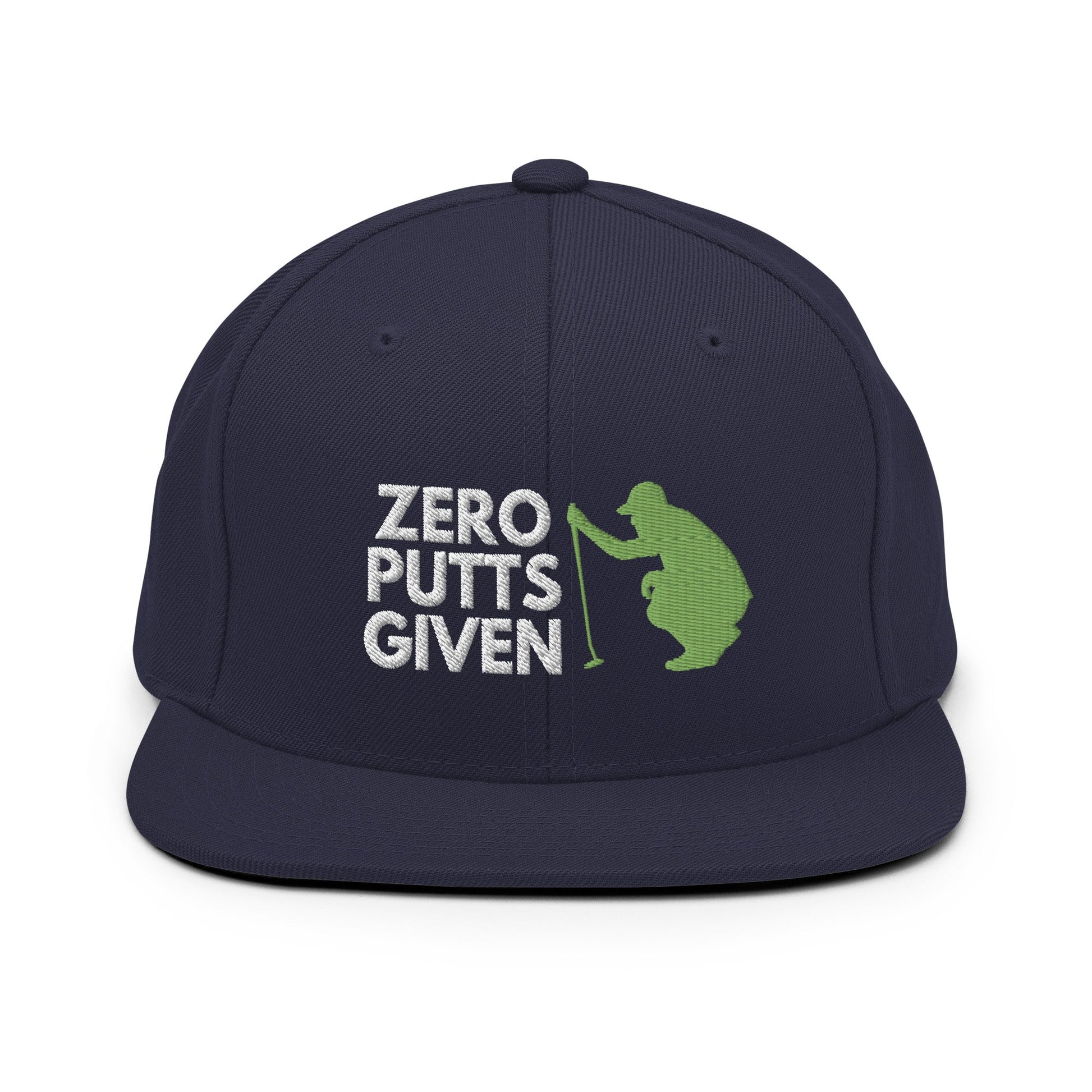 Funny Golfer Gifts  Snapback Hat Navy Zero Putts Given Hat Snapback Hat