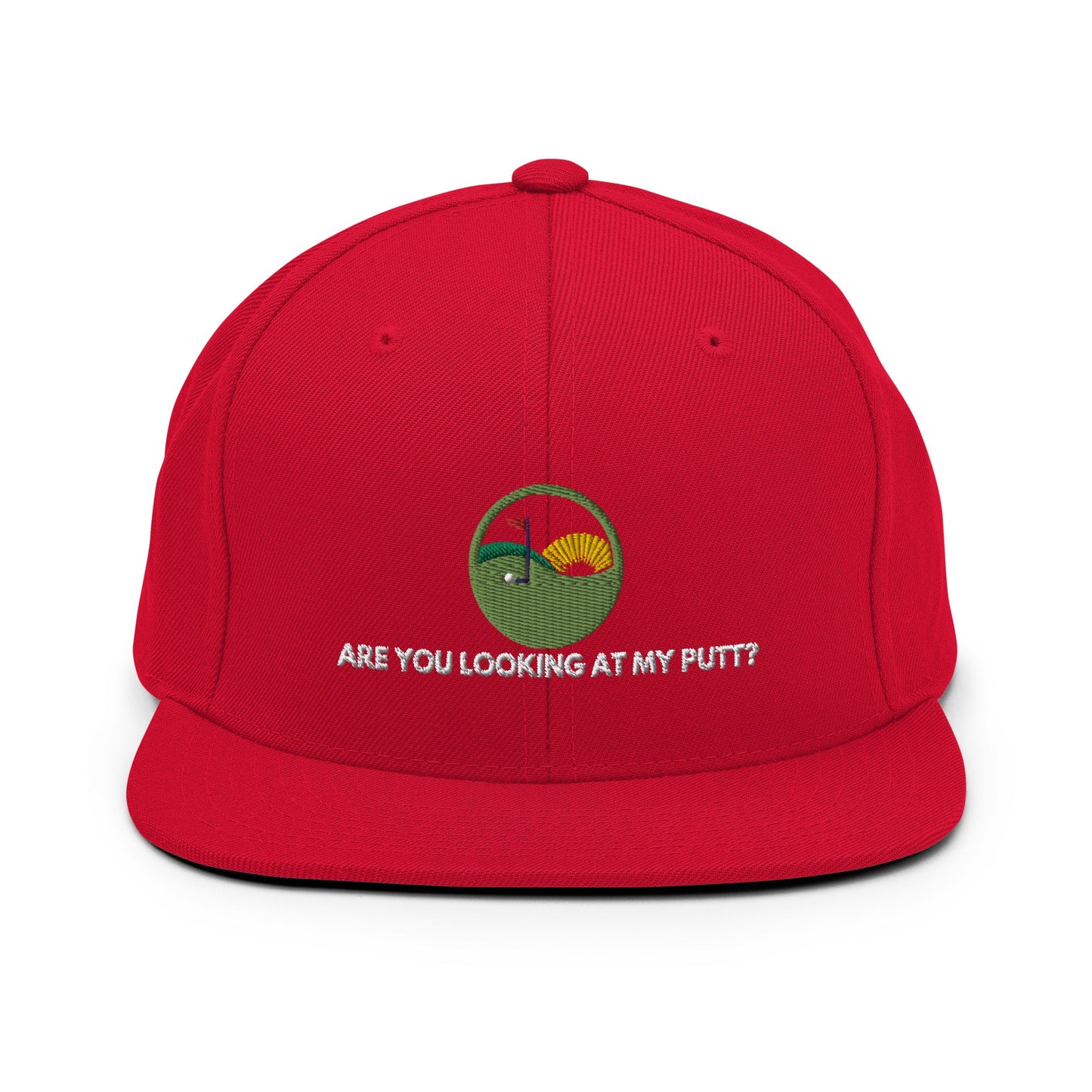 Funny Golfer Gifts  Snapback Hat Red Are you looking at my putt Snapback Hat