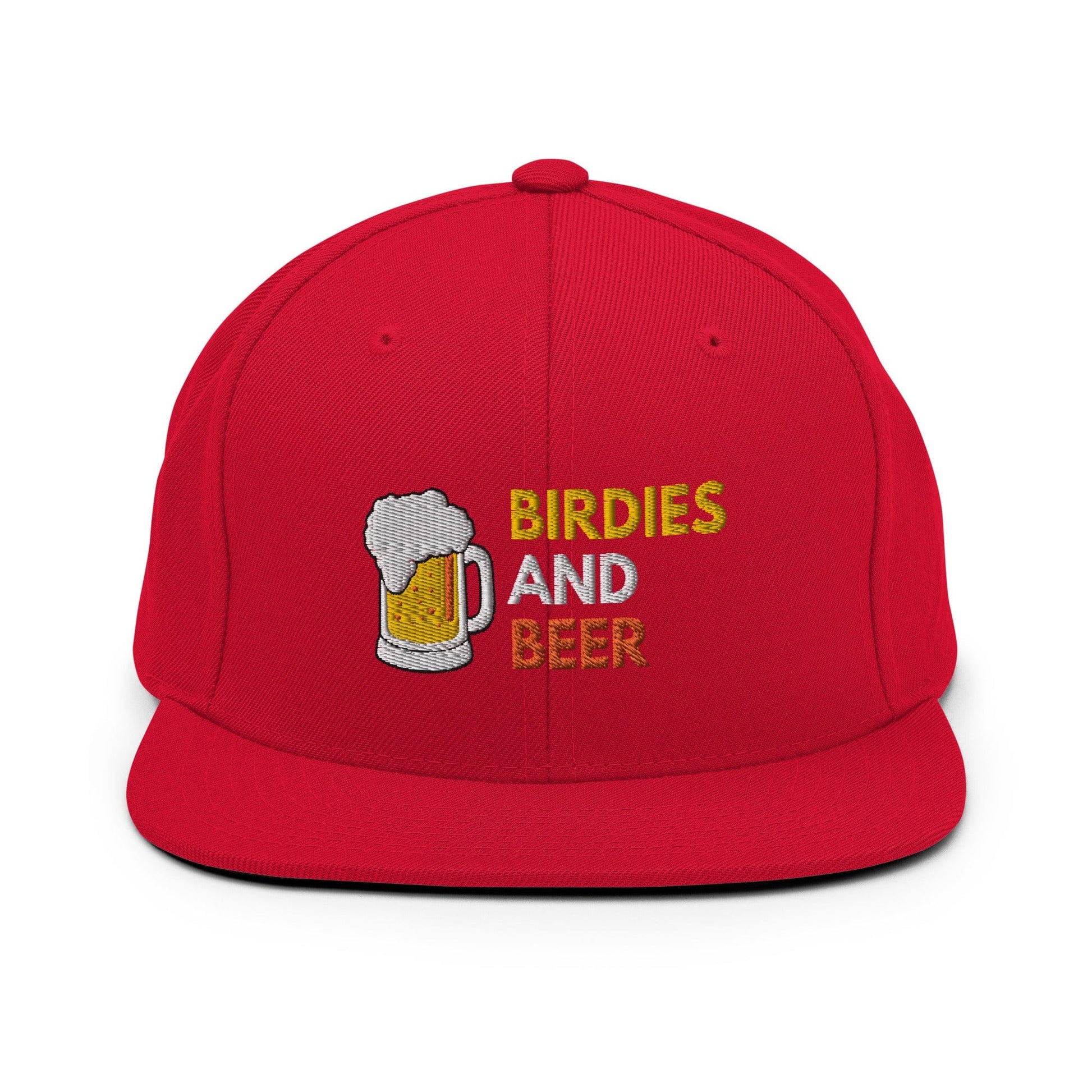 Funny Golfer Gifts  Snapback Hat Red Birdies and Beer Snapback Hat