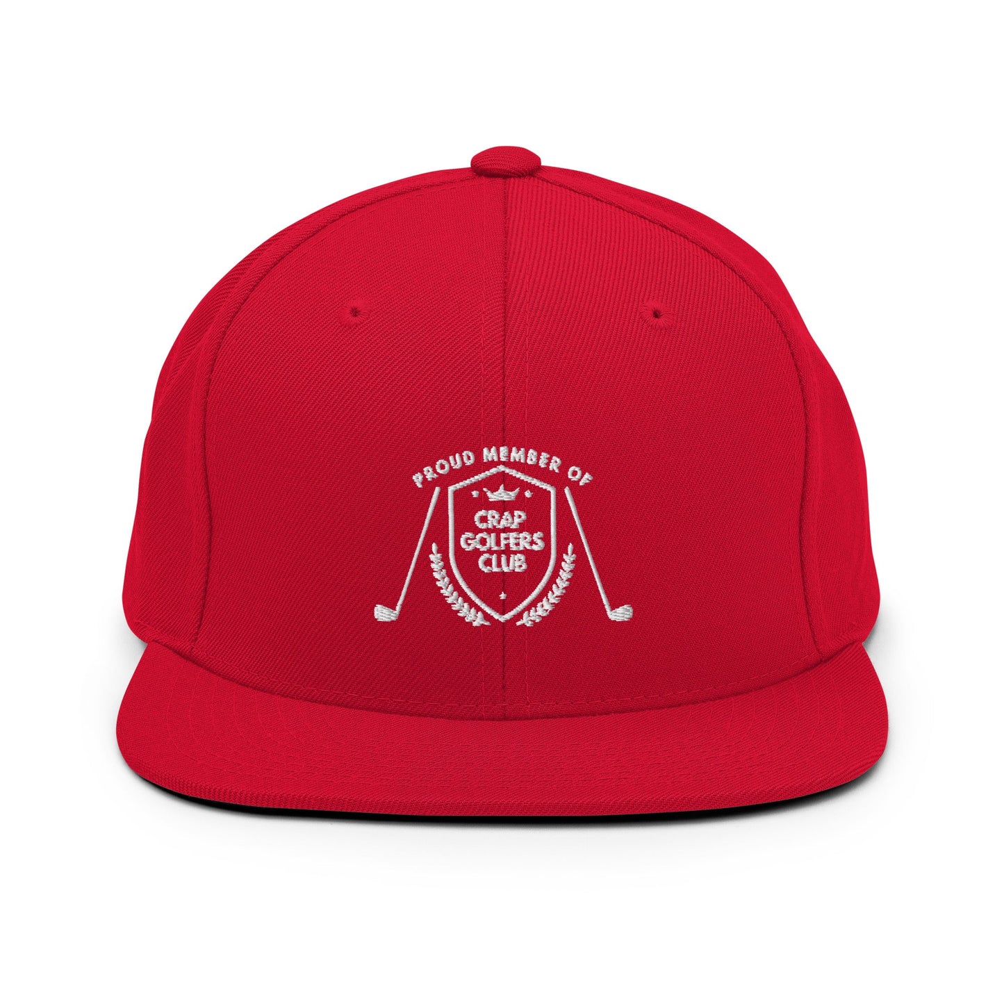 Funny Golfer Gifts  Snapback Hat Red Crap Golfers Club Snapback Hat
