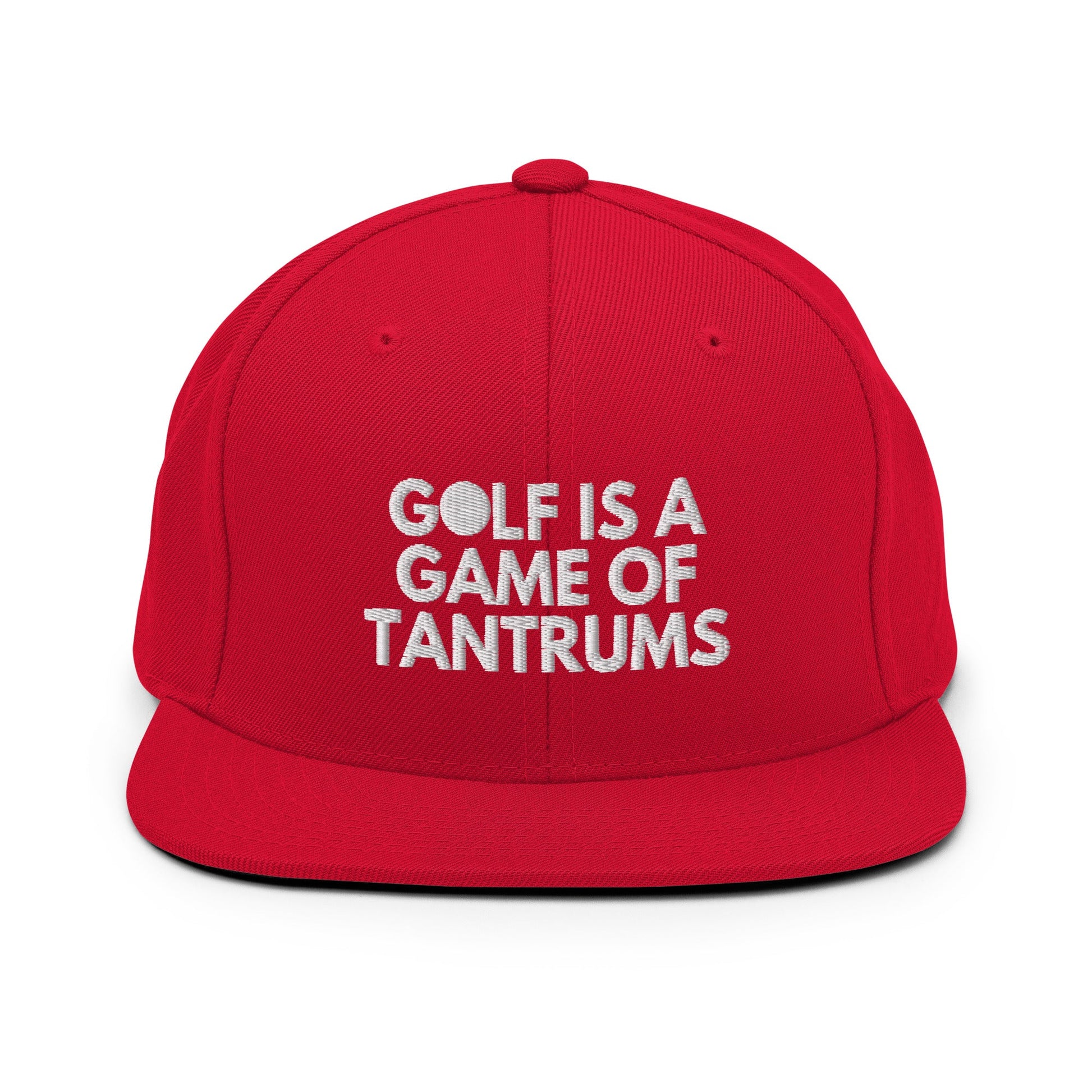 Funny Golfer Gifts  Snapback Hat Red Golf Is A Game Of Tantrums Hat Snapback Hat