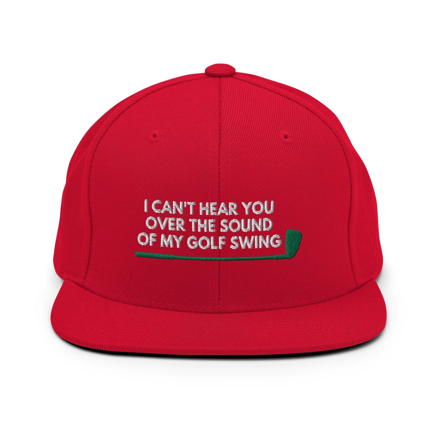Funny Golfer Gifts  Snapback Hat Red I Cant Hear You Over The Sound Of My Golf Swing Hat Snapback Hat