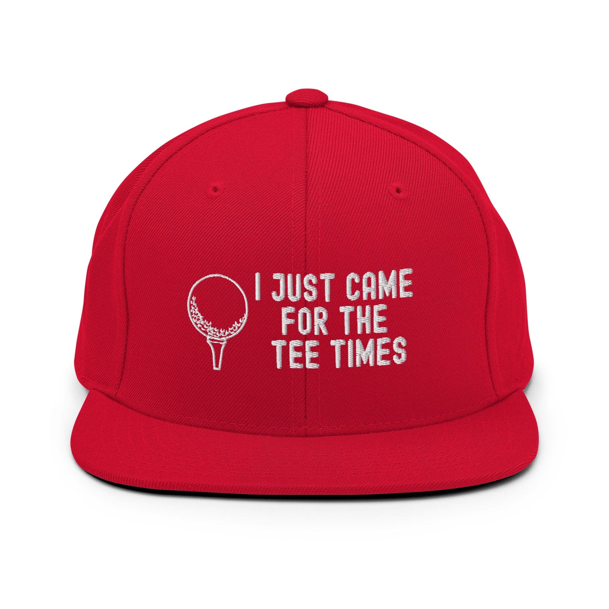 Funny Golfer Gifts  Snapback Hat Red I Just Came For The Tee Times Snapback Hat