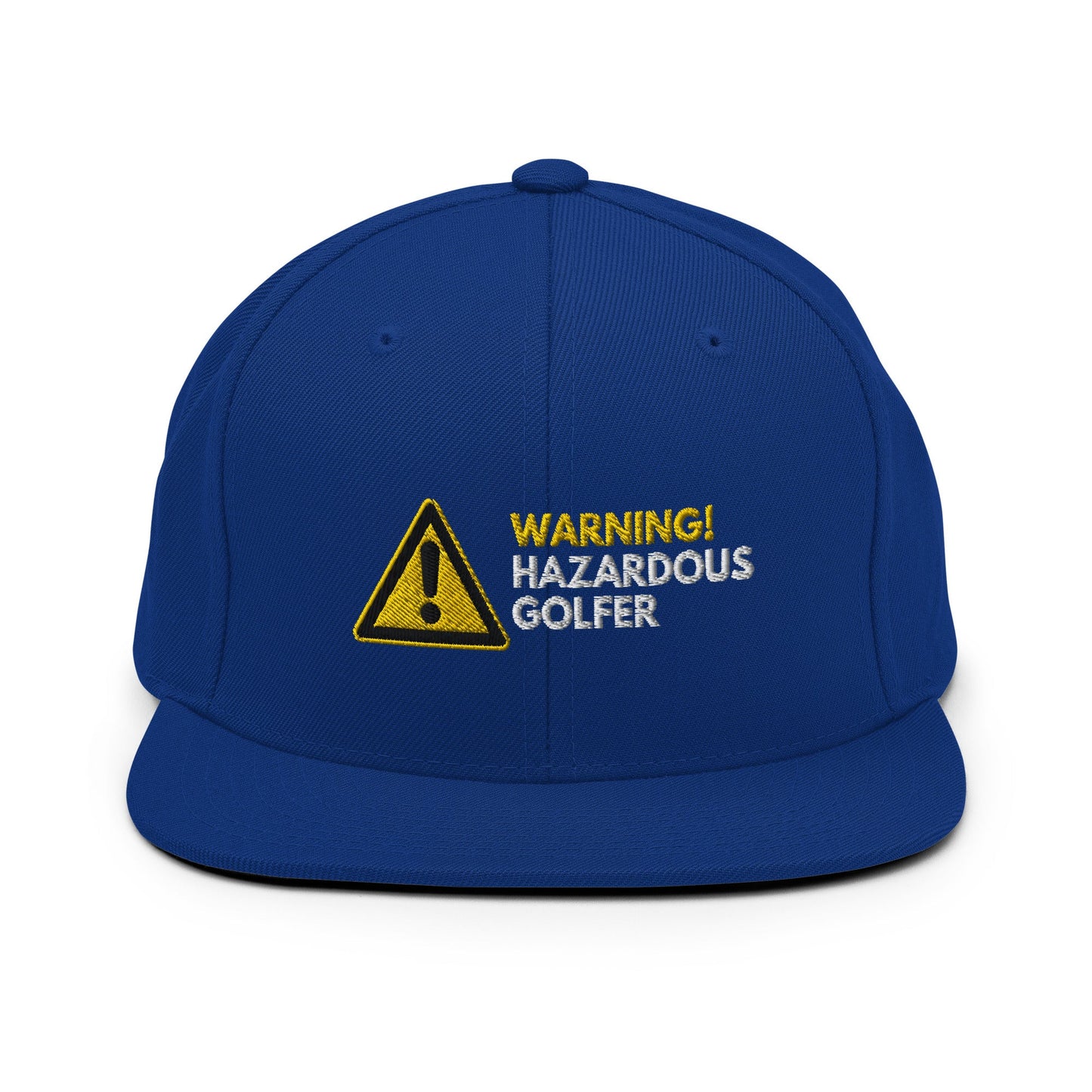 Funny Golfer Gifts  Snapback Hat Royal Blue Warning Hazardous Golfer Snapback Hat
