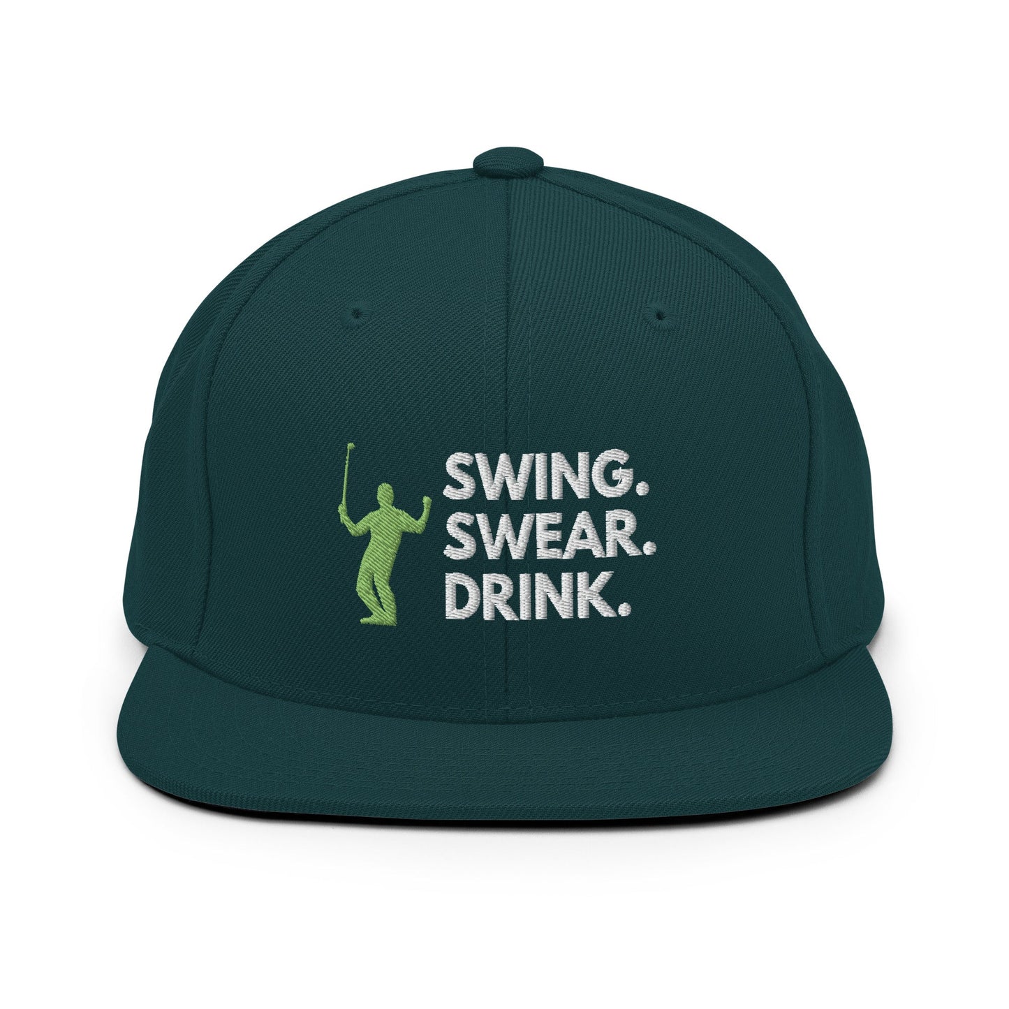 Funny Golfer Gifts  Snapback Hat Spruce Swing. Swear. Drink Snapback Hat