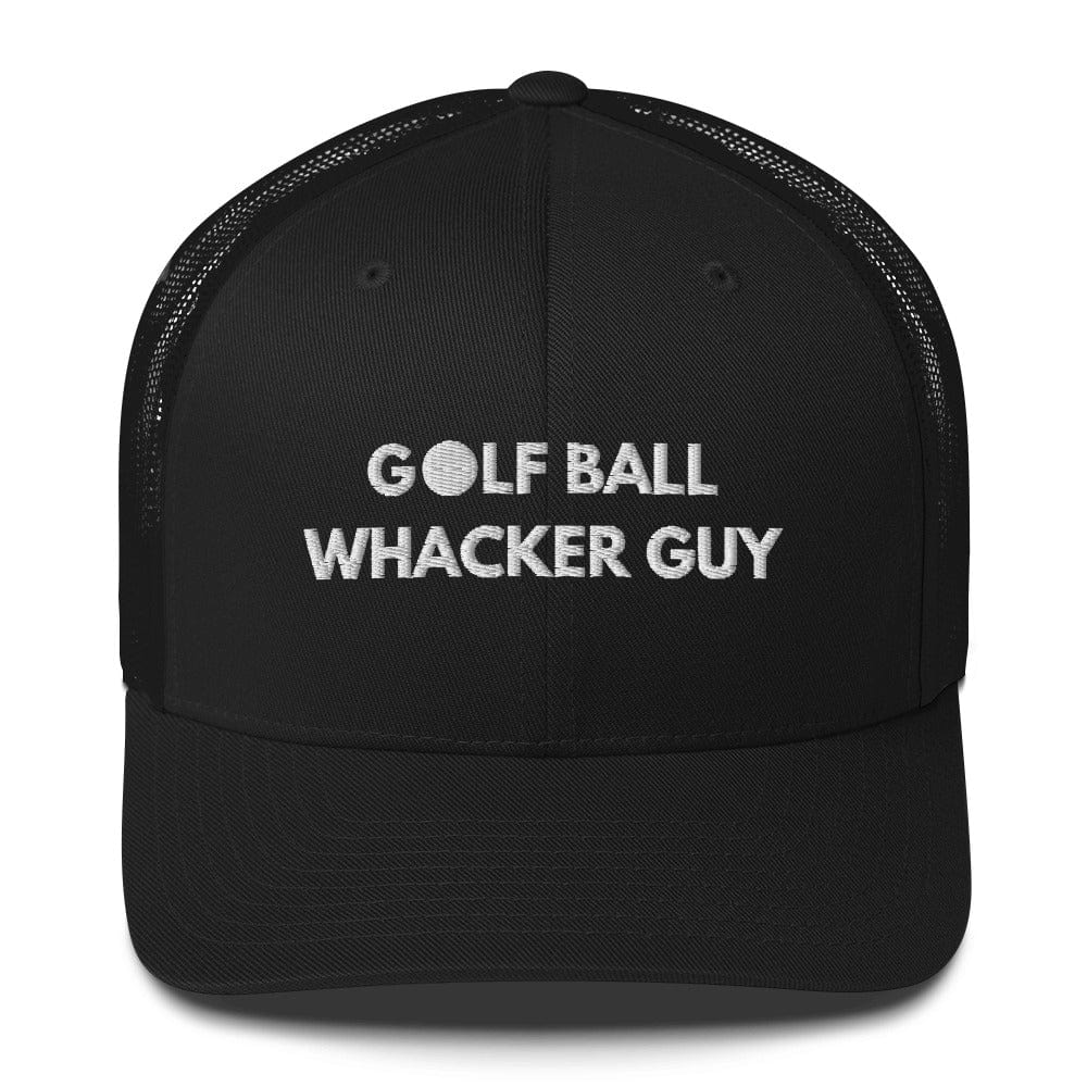 Funny Golfer Gifts  Trucker Hat Black Golf Ball Whacker Guy Hat Trucker Hat