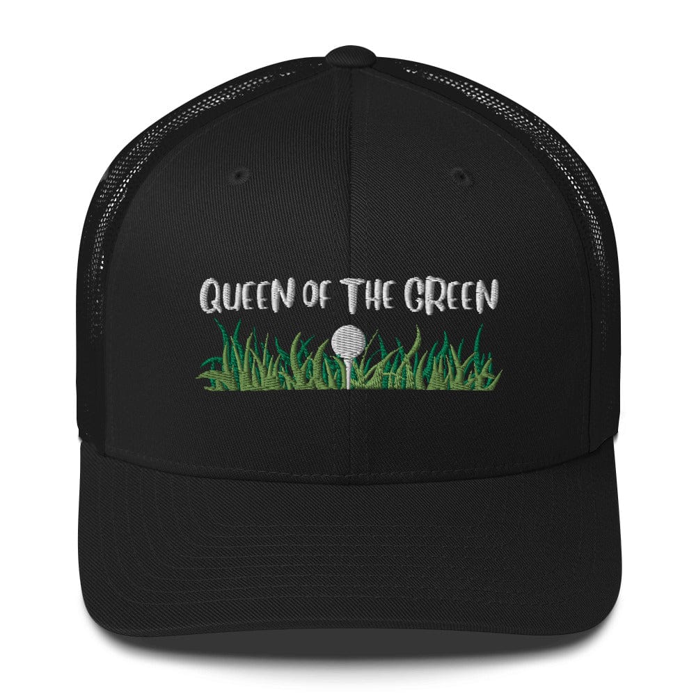 Funny Golfer Gifts  Trucker Hat Black Queen Of The Green Trucker Hat