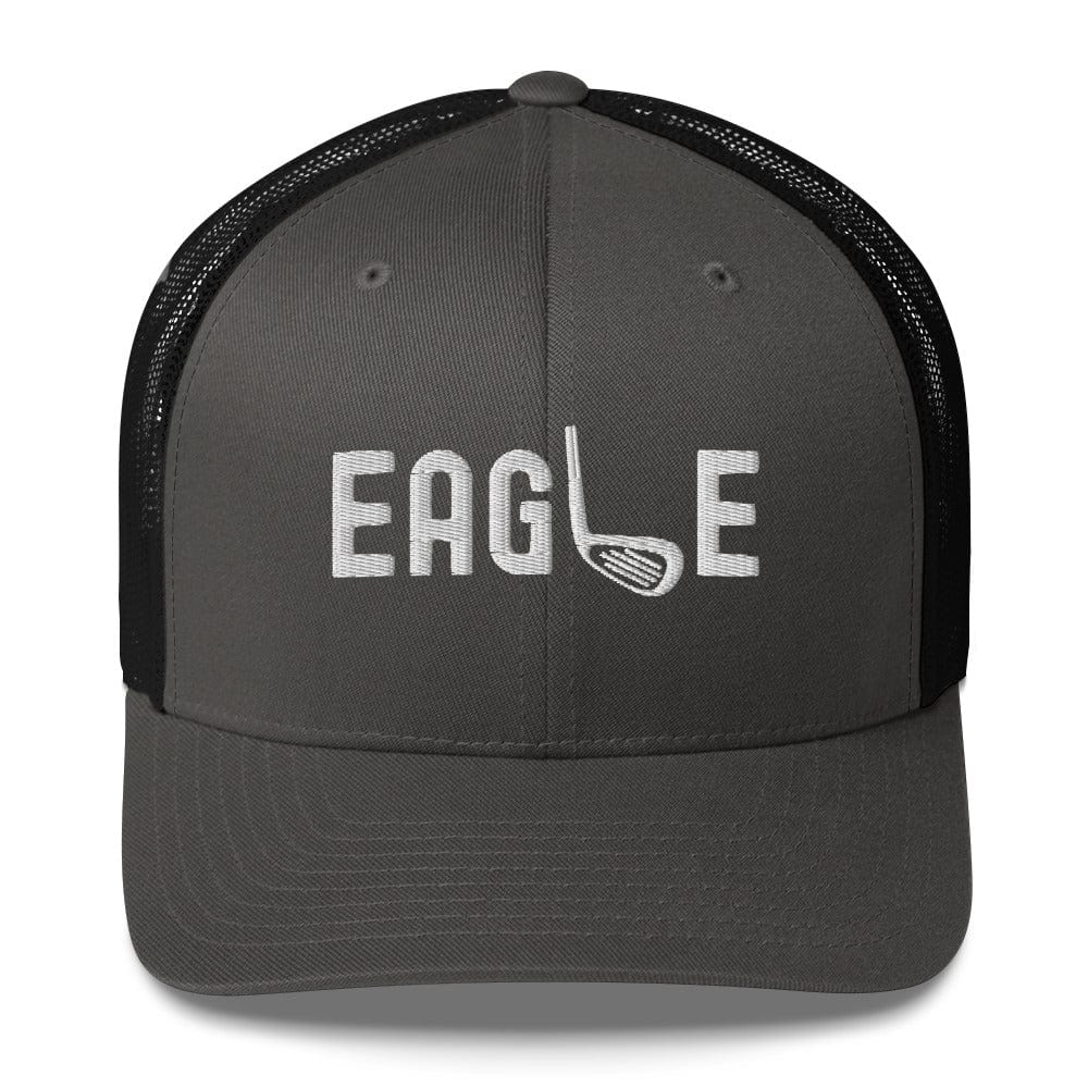 Funny Golfer Gifts  Trucker Hat Charcoal/ Black Eagle Hat Trucker Hat
