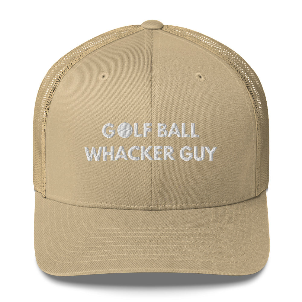 Funny Golfer Gifts  Trucker Hat Khaki Golf Ball Whacker Guy Hat Trucker Hat