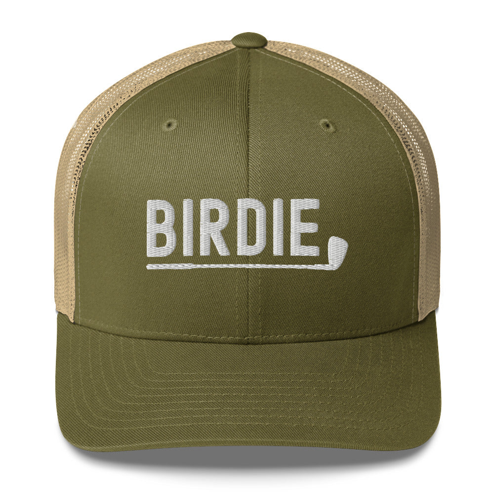 Funny Golfer Gifts  Trucker Hat Moss/ Khaki Birdie Hat Trucker Hat