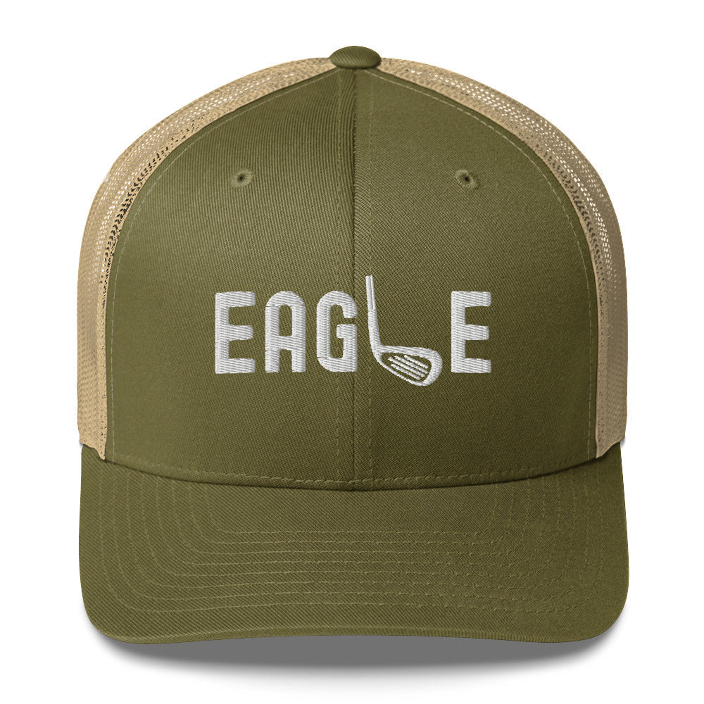 Funny Golfer Gifts  Trucker Hat Moss/ Khaki Eagle Hat Trucker Hat
