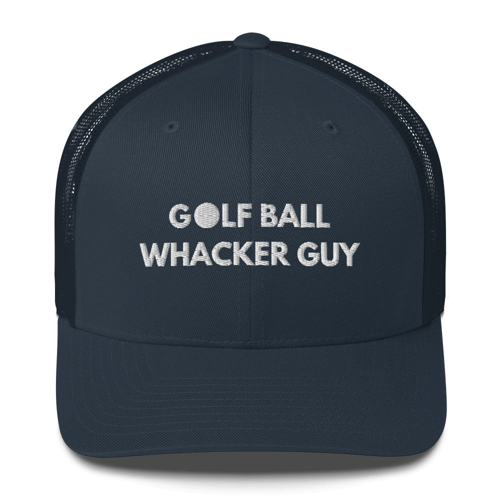 Funny Golfer Gifts  Trucker Hat Navy Golf Ball Whacker Guy Hat Trucker Hat