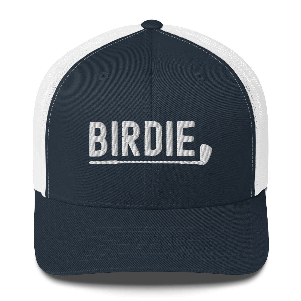 Funny Golfer Gifts  Trucker Hat Navy/ White Birdie Hat Trucker Hat