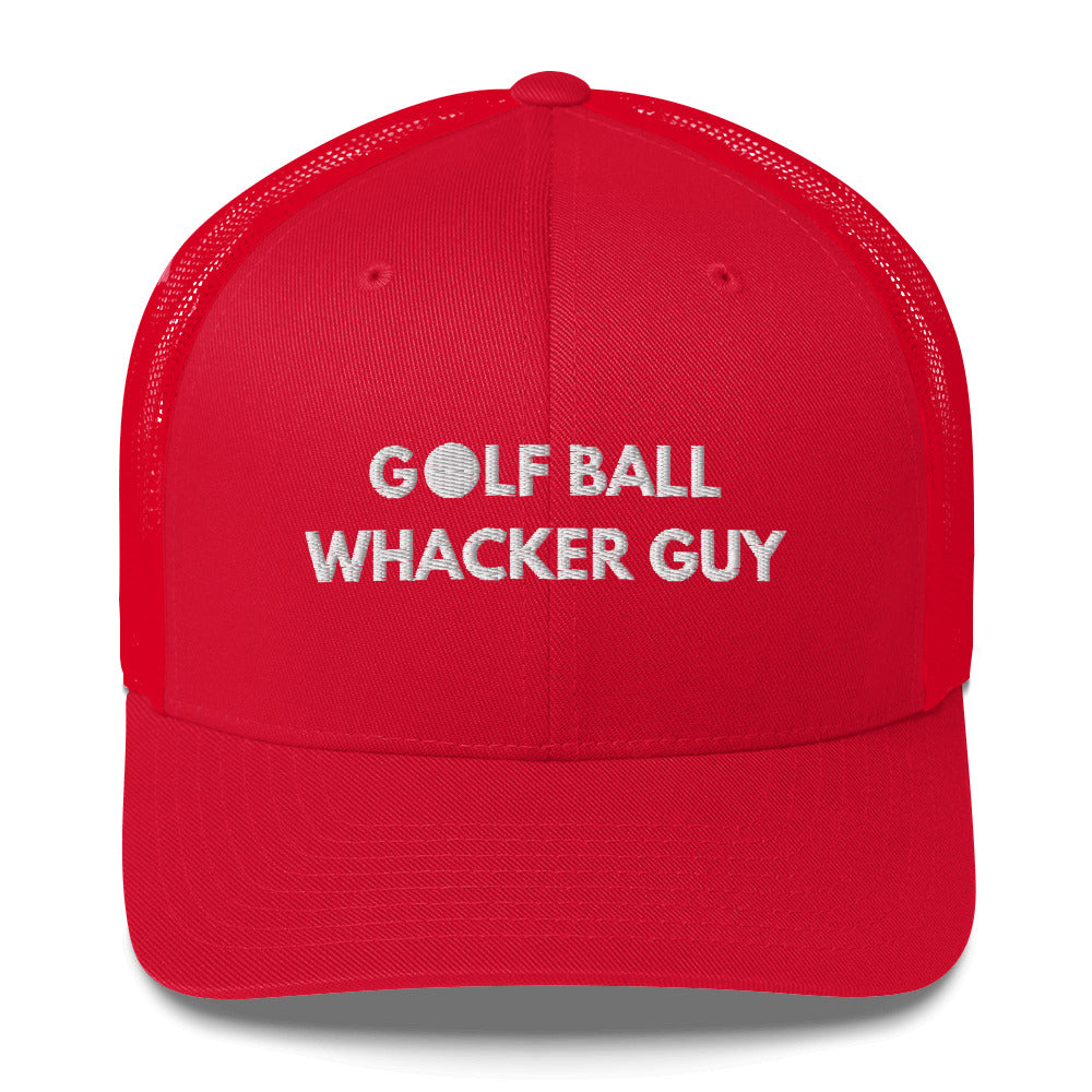 Funny Golfer Gifts  Trucker Hat Red Golf Ball Whacker Guy Hat Trucker Hat