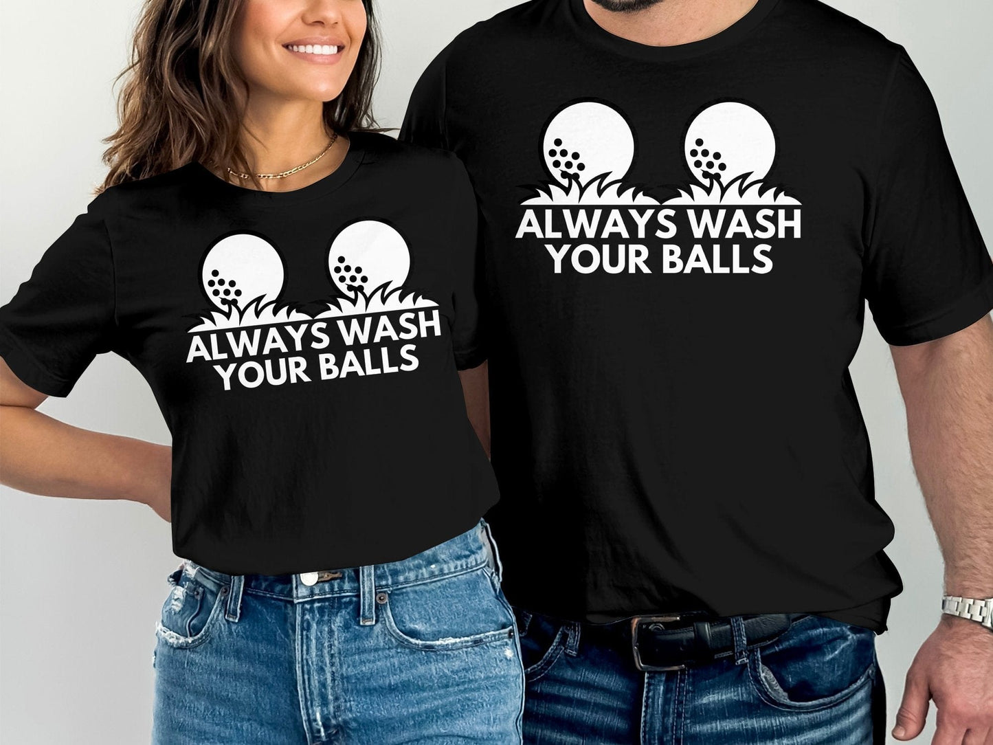 Funny Golfer Gifts  TShirt Always Wash Your Balls Golf Tshirt