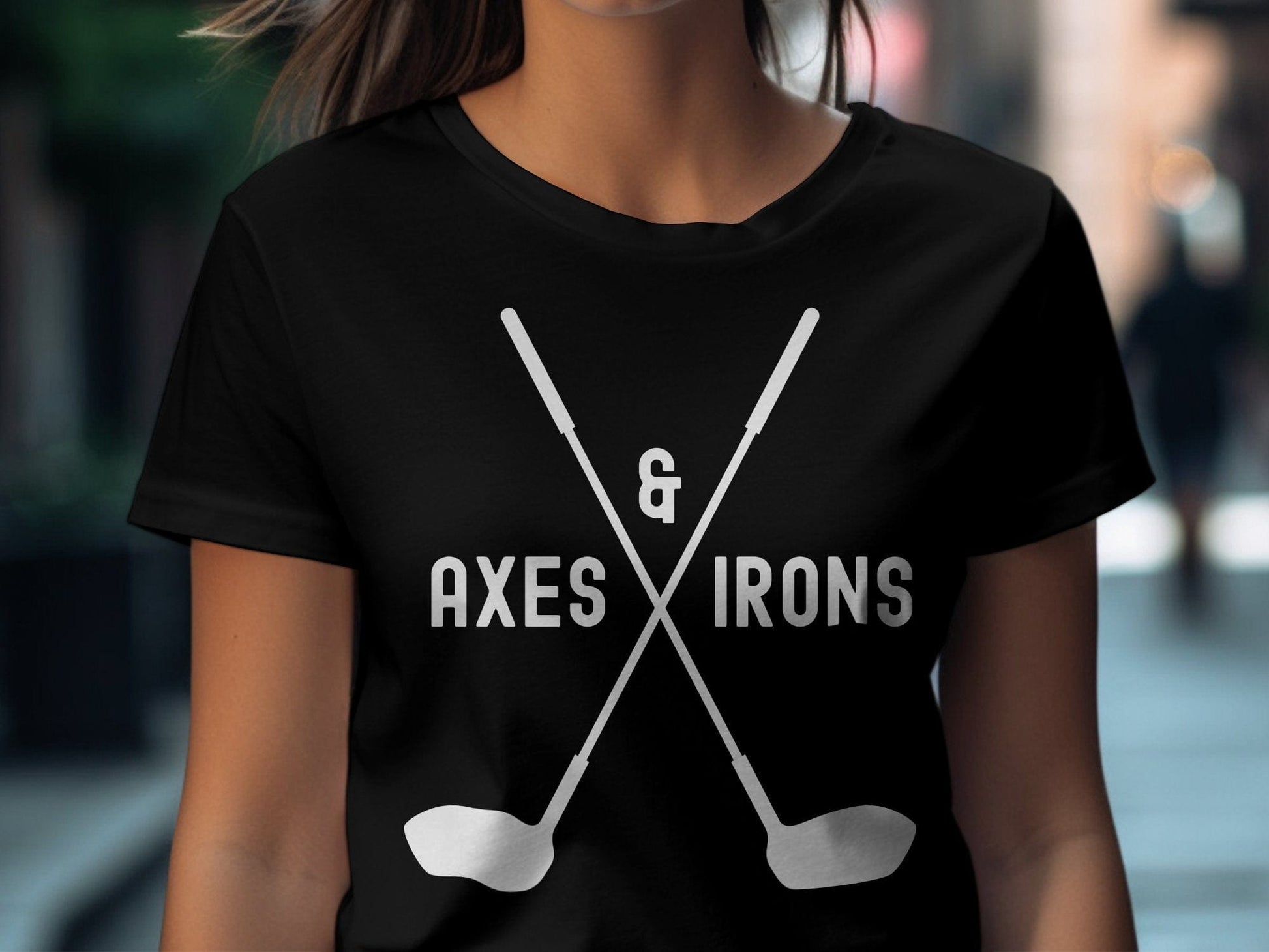 Funny Golfer Gifts  TShirt Axes and Irons Golf T-Shirt