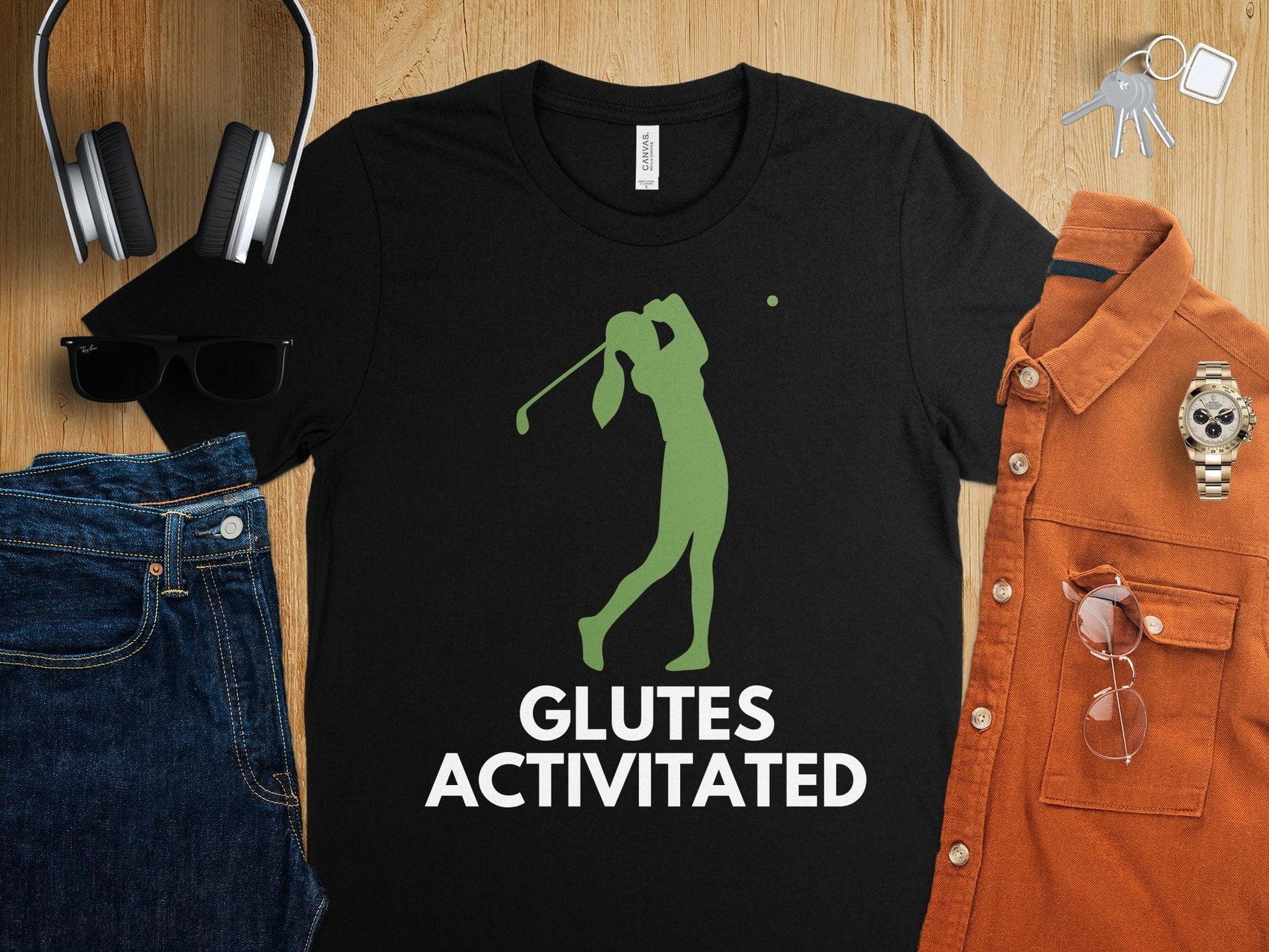 Funny Golfer Gifts  TShirt Glutes Activated Female Golf T-Shirt