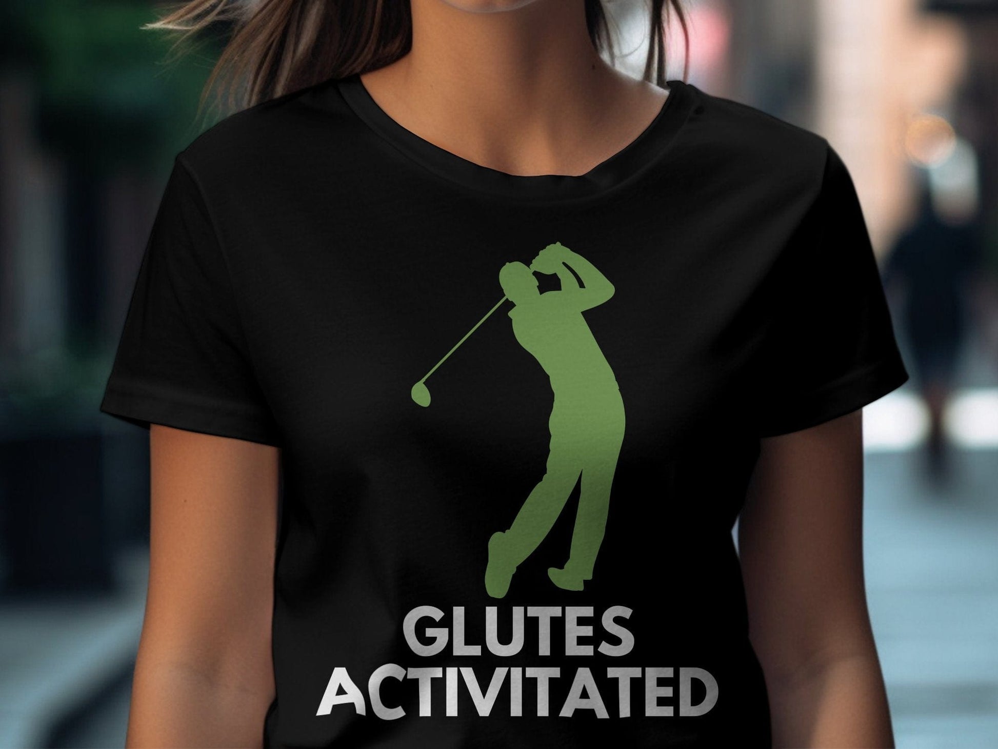 Funny Golfer Gifts  TShirt Glutes Activated Male Golf T-Shirt