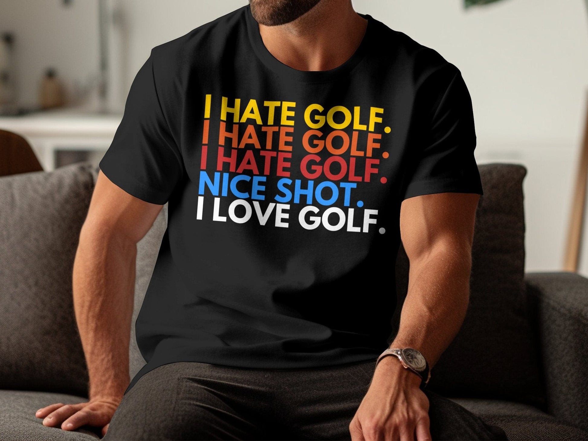 Funny Golfer Gifts  TShirt I Hate Golf I Love Golf Golf T-Shirt