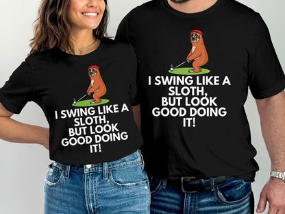 Funny Golfer Gifts  TShirt I Swing Like a Sloth Golf TShirt