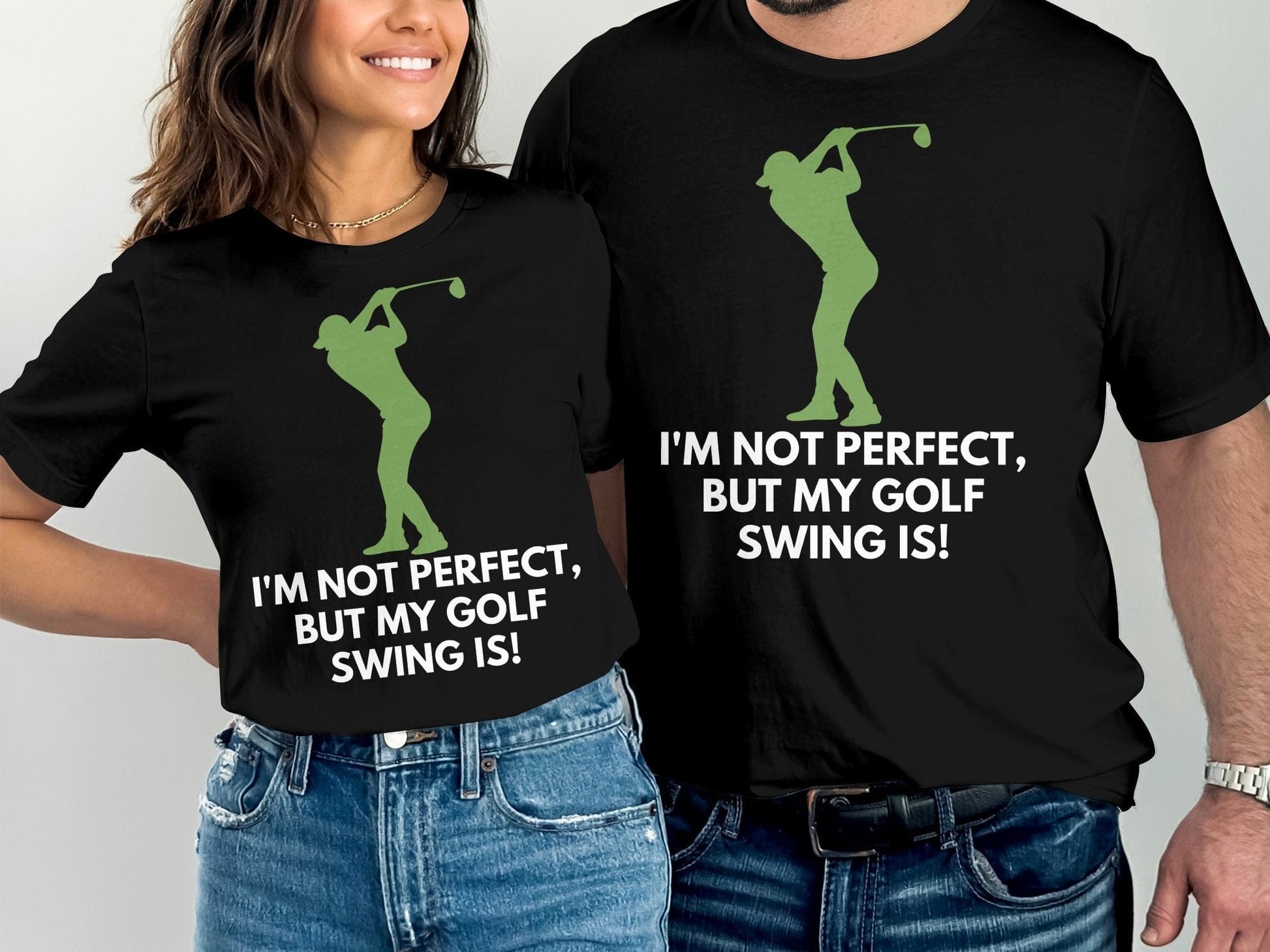 Funny Golfer Gifts  TShirt Im Not Perfect But My Golf Swing Is Golf T-Shirt