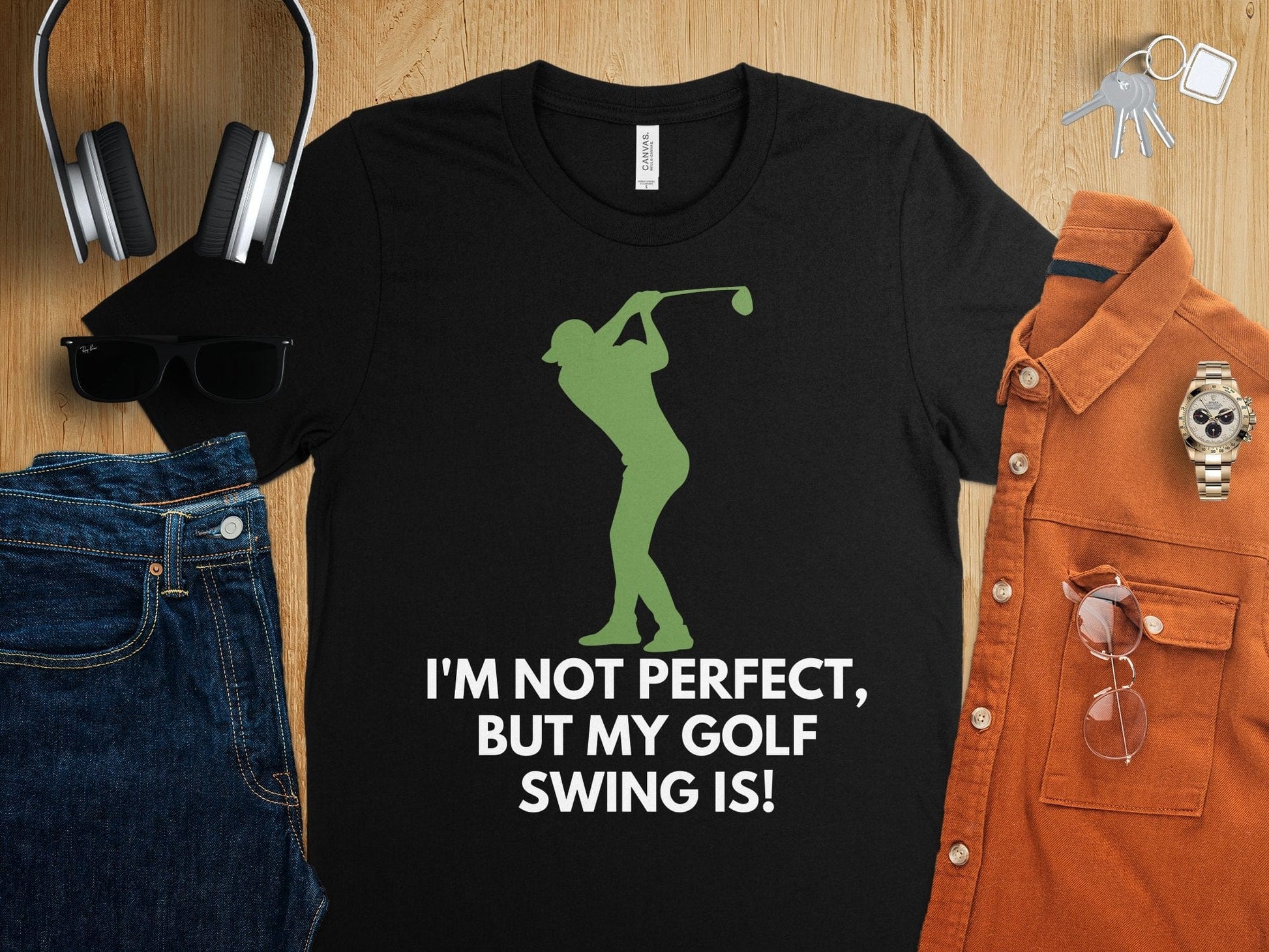 Funny Golfer Gifts  TShirt Im Not Perfect But My Golf Swing Is Golf T-Shirt
