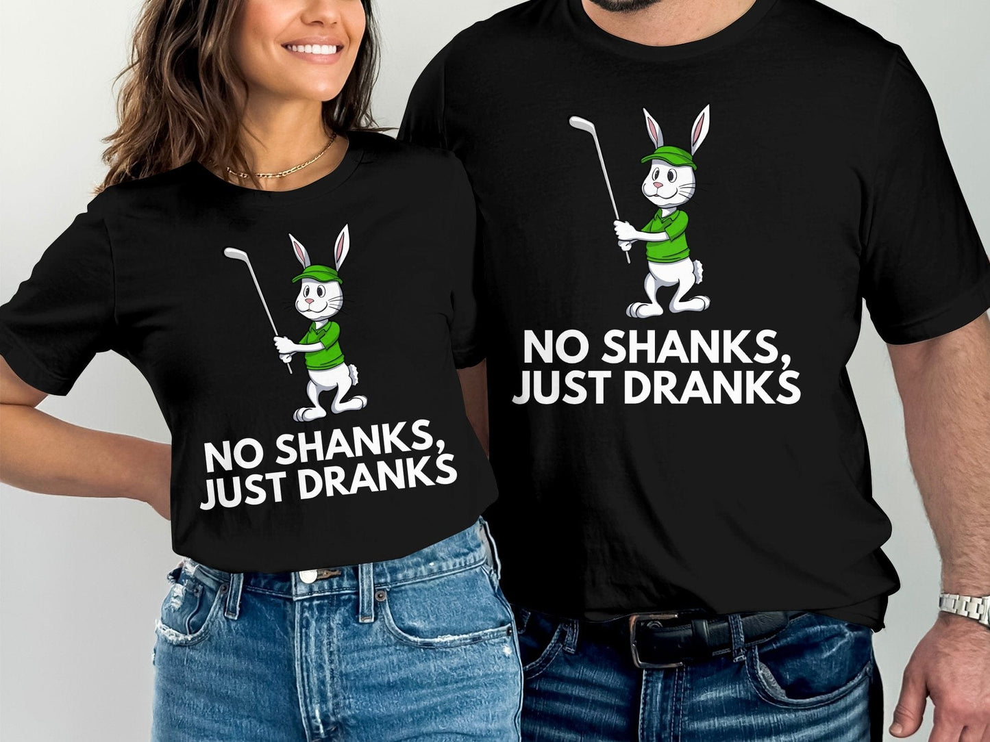 Funny Golfer Gifts  TShirt No Shanks Just Dranks Golf T-Shirt